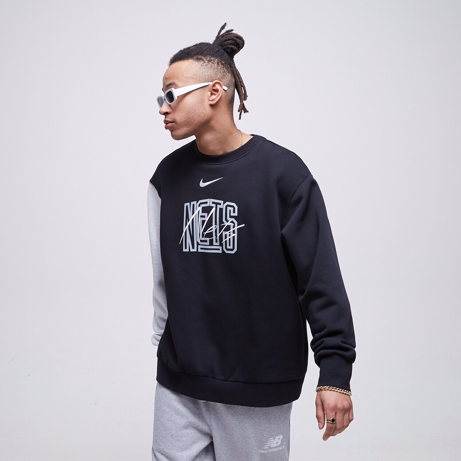 Bluza męska NIKE BLUZA BKN M NK FLC CREW CTS GX NBA DR9335-010 CZARNY