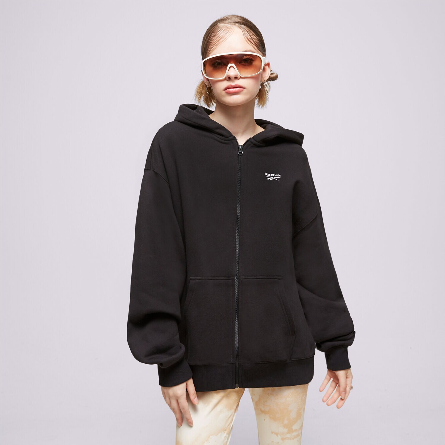 Bluza damska REEBOK BLUZA Z KAPTUREM CL AE LONG FZ HOODIE HS4717 CZARNY