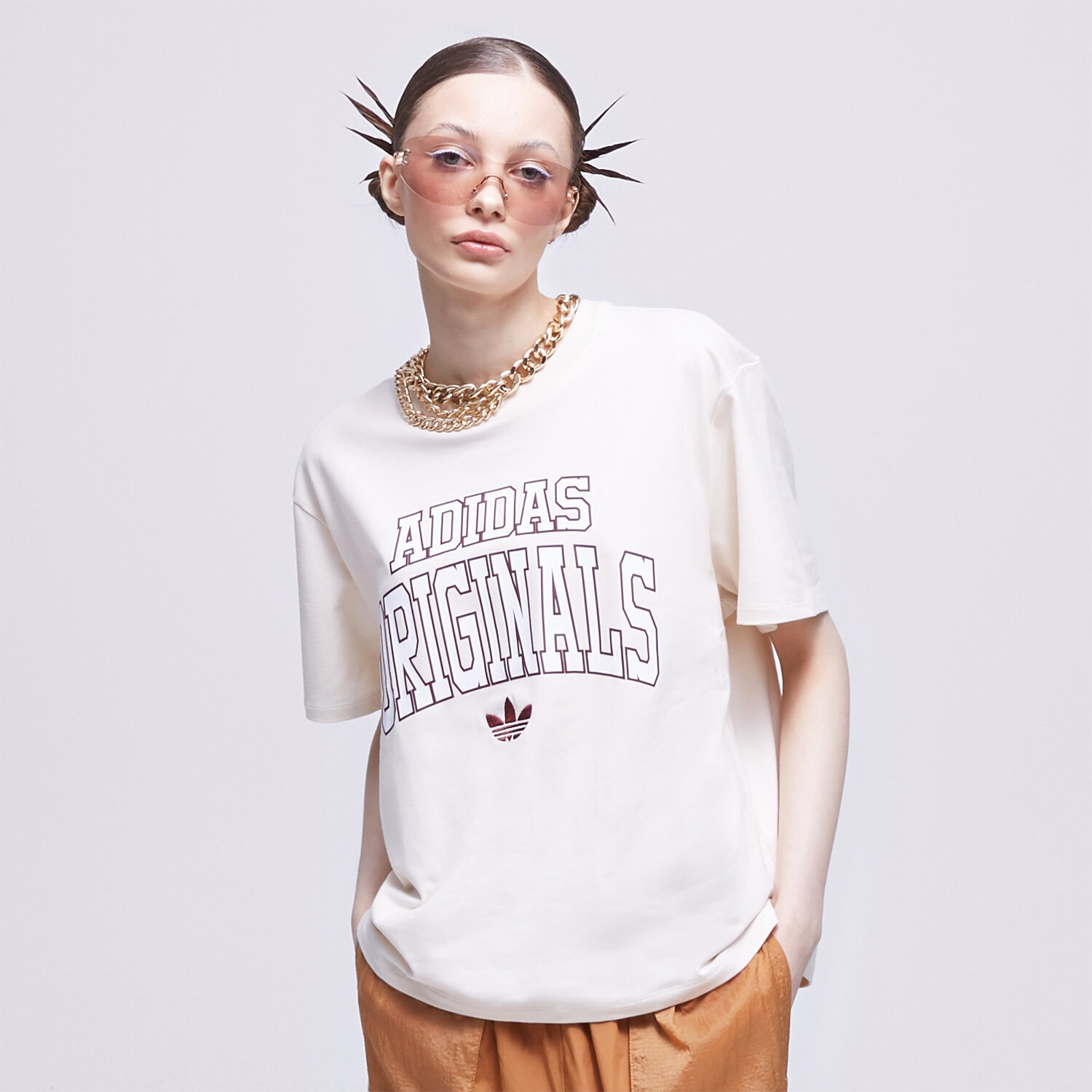 Koszulka, t-shirt damski ADIDAS T-SHIRT T-SHIRT IC5981 BIAŁY