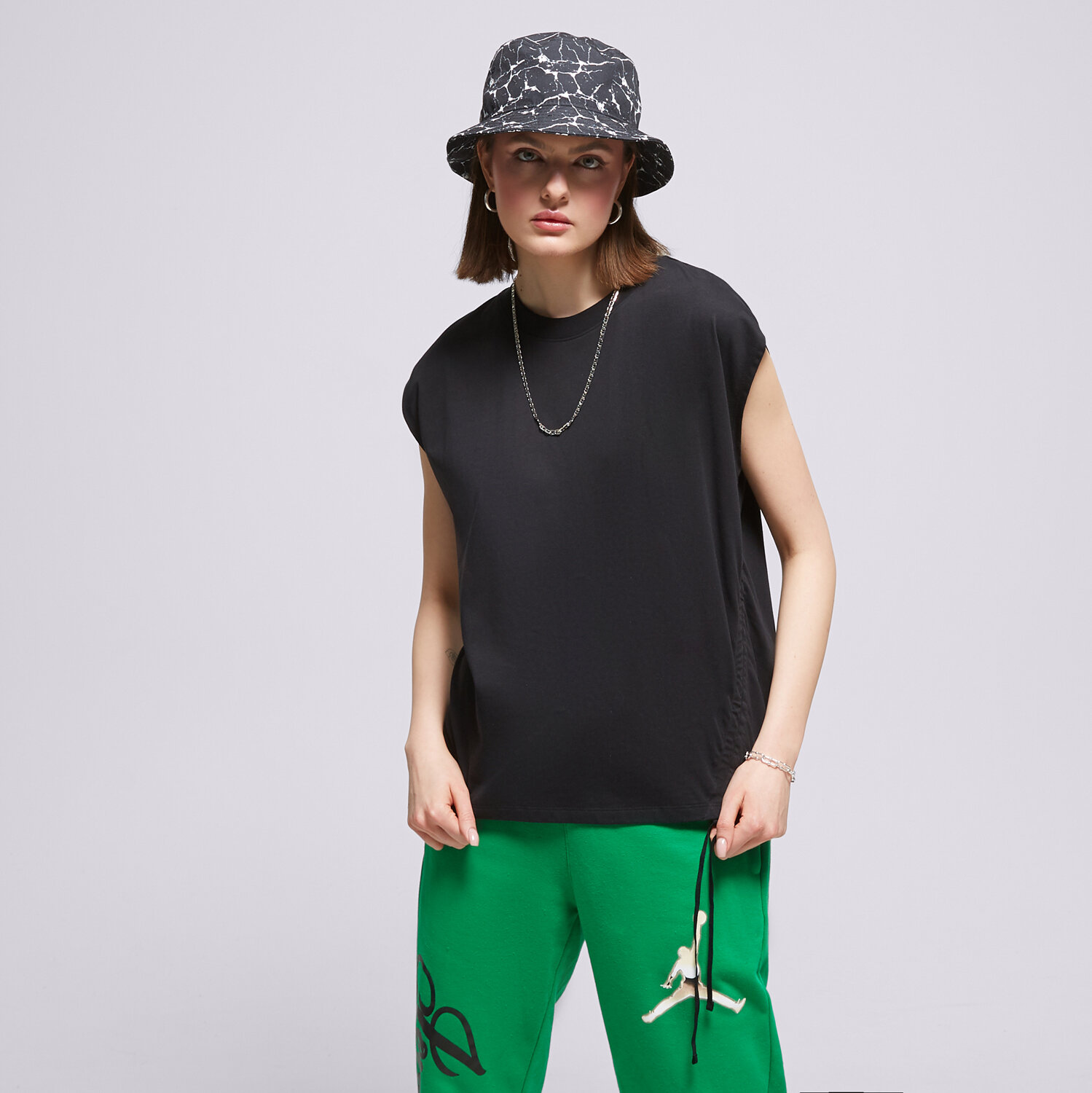 Koszulka, t-shirt damski JORDAN T-SHIRT W J CINCH TOP DX0425-010 CZARNY