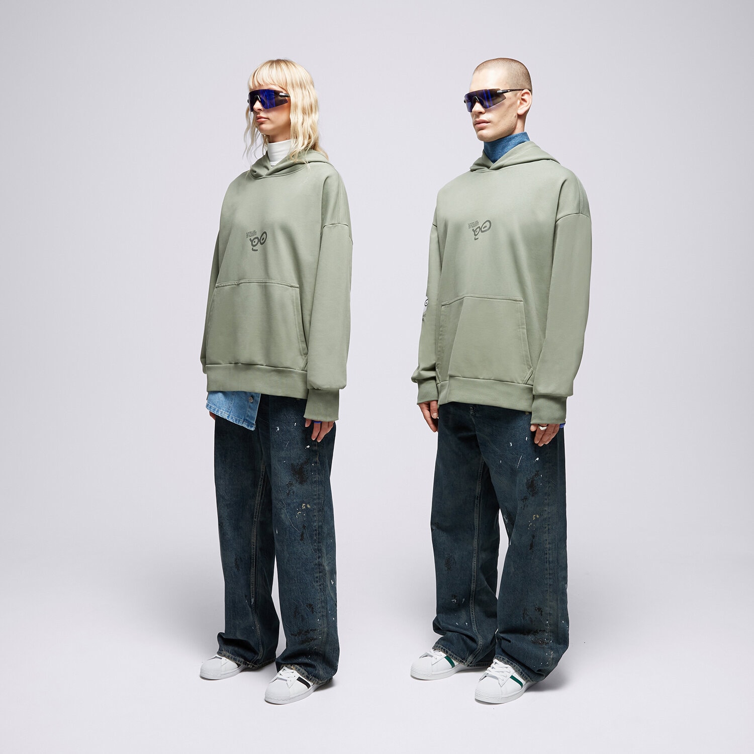 Bluza damska S.NOW JOB SIZEER HOODIE “POV” OLIVE SI123BLU50003 ZIELONY
