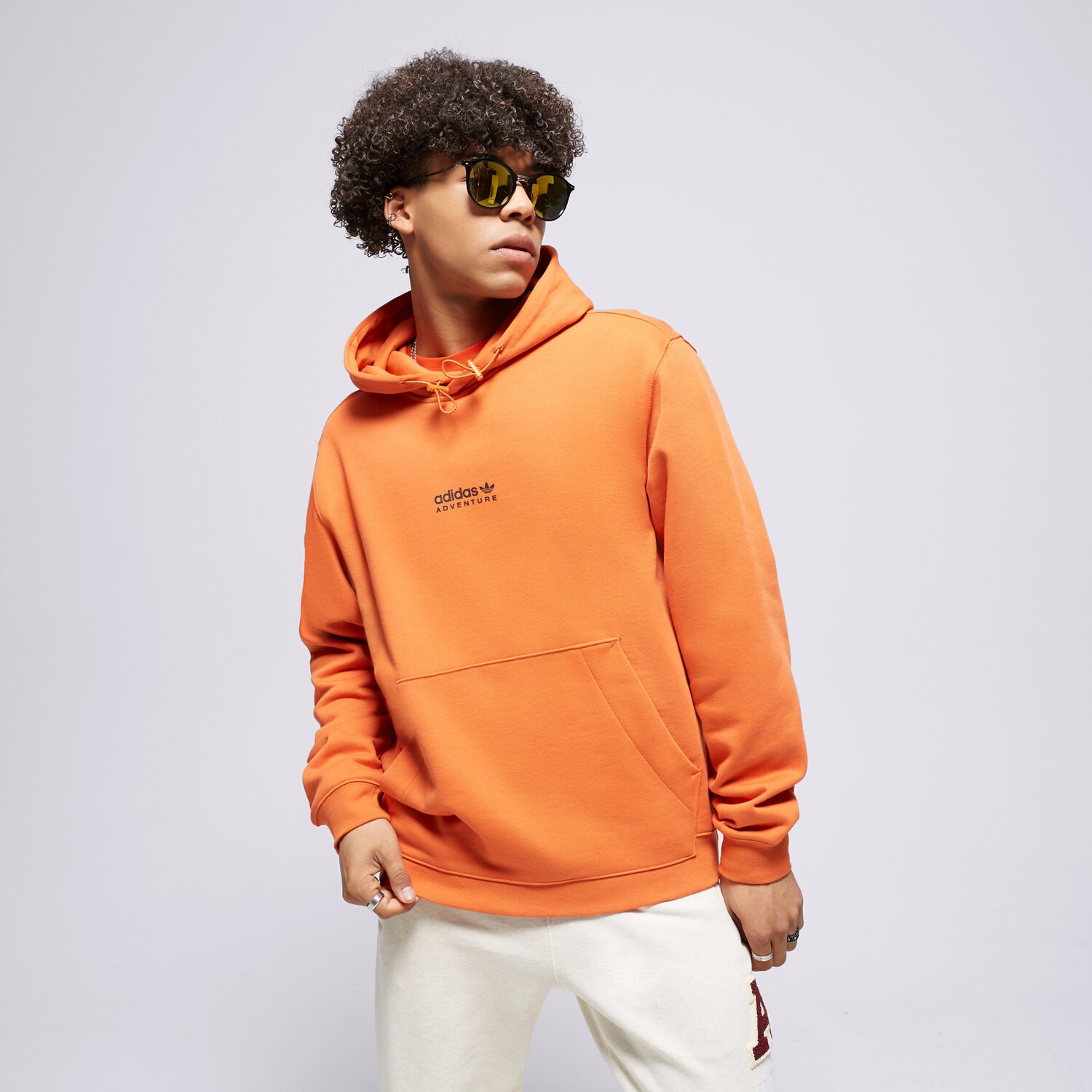 Bluza męska ADIDAS BLUZA Z KAPTUREM ADV HOODY IC5355 POMARAŃCZOWY