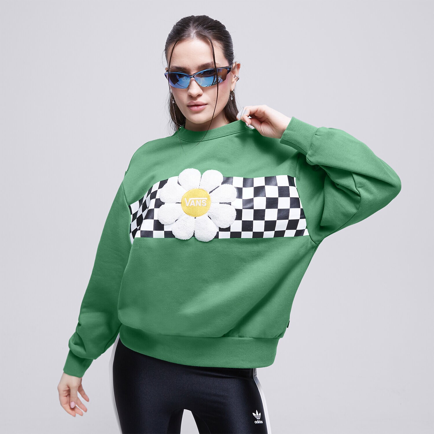 Bluza damska VANS BLUZA OVERSIZED FLORAL CREW VN00074EBR1 MULTICOLOR