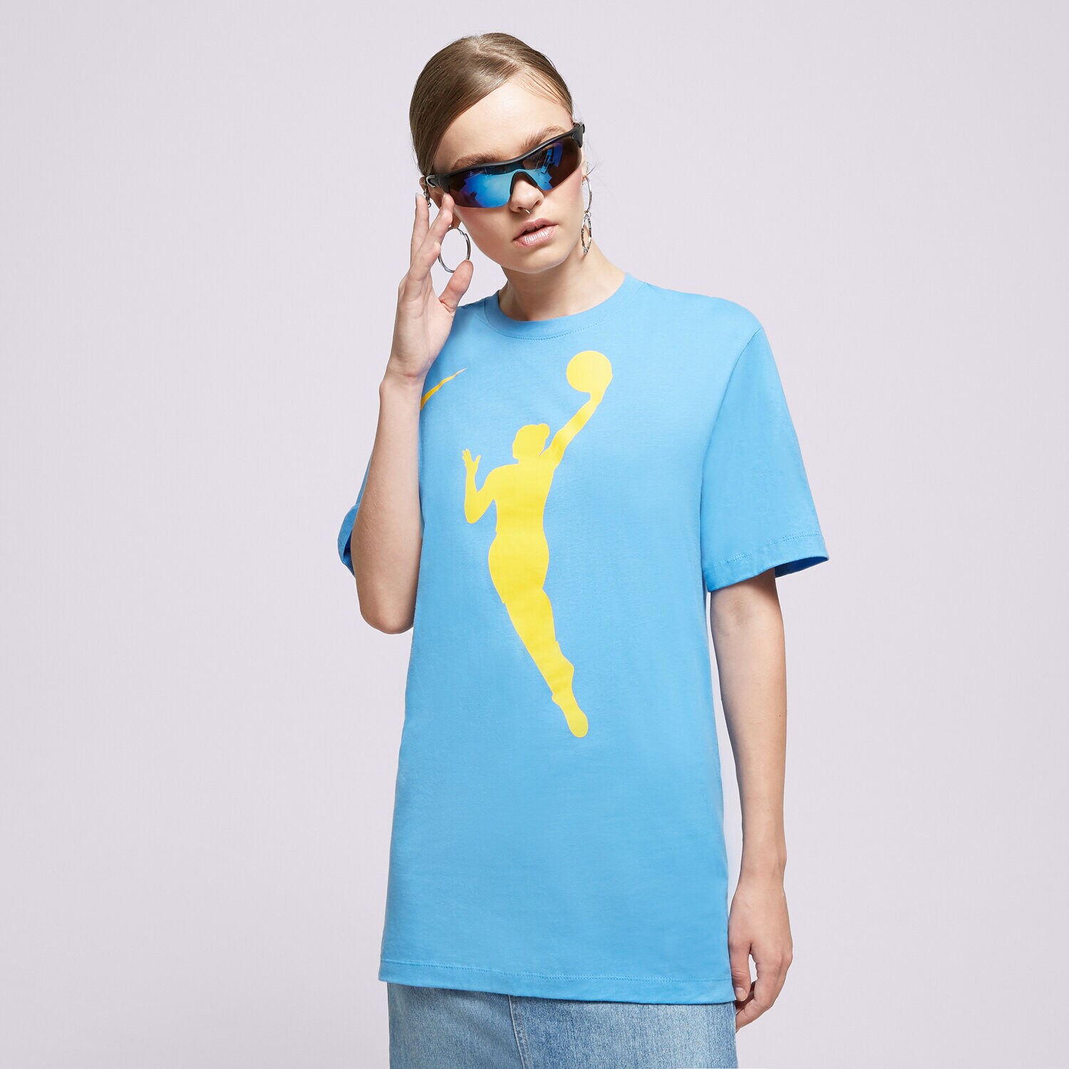 Koszulka, t-shirt damski NIKE T-SHIRT WNBA U NK T13 SS TEE NBA FB9833-462 NIEBIESKI