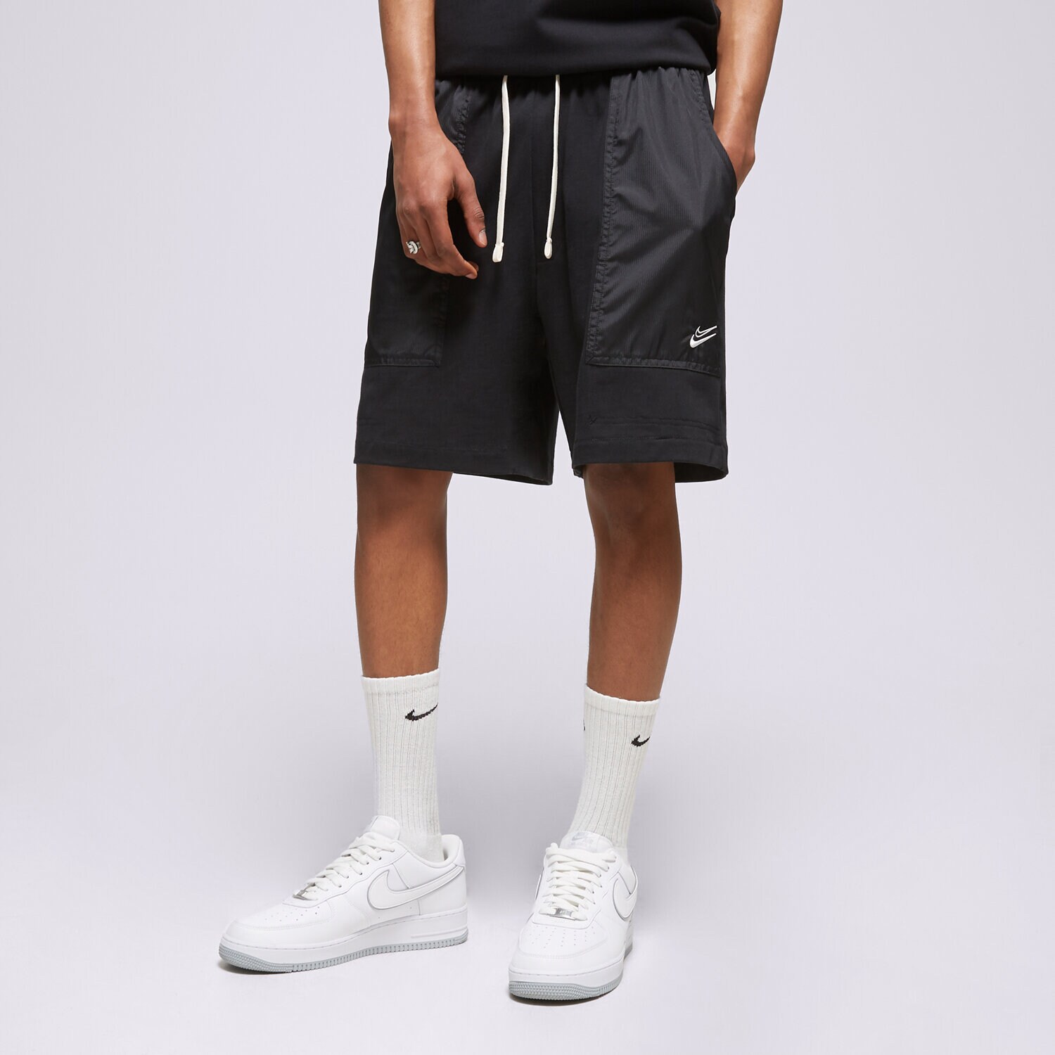 Krótkie spodenki, szorty męskie NIKE SZORTY KD M NK FLEECE 8IN NBA DX0203-010 CZARNY