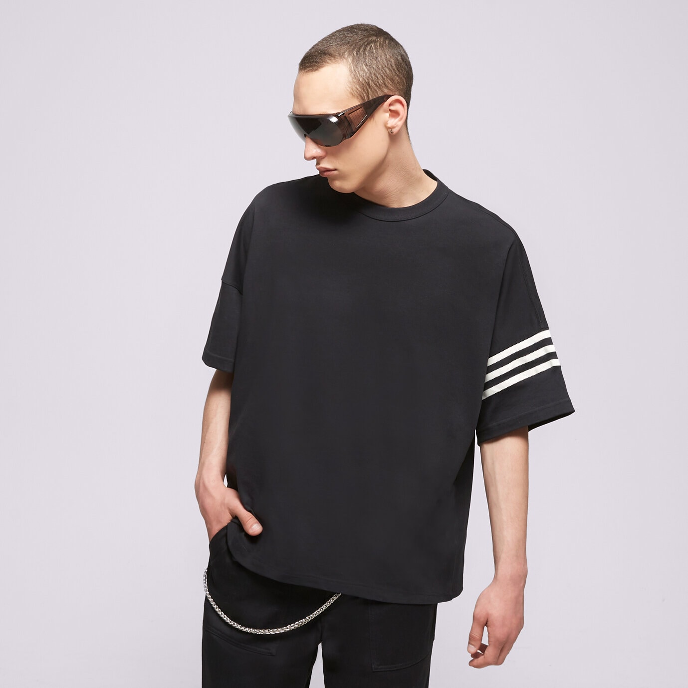 Koszulka, t-shirt sportowy męski ADIDAS T-SHIRT NEW C TEE HM1875 CZARNY