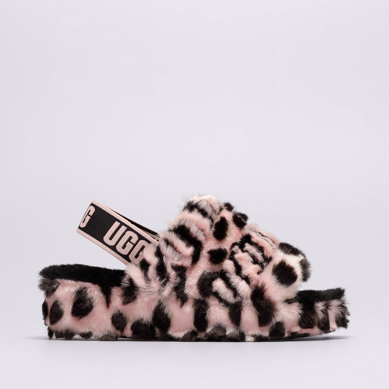 Klapki damskie UGG FLUFF YEAH ANIMALI 1127073-PINK SCALLOP RÓŻOWY