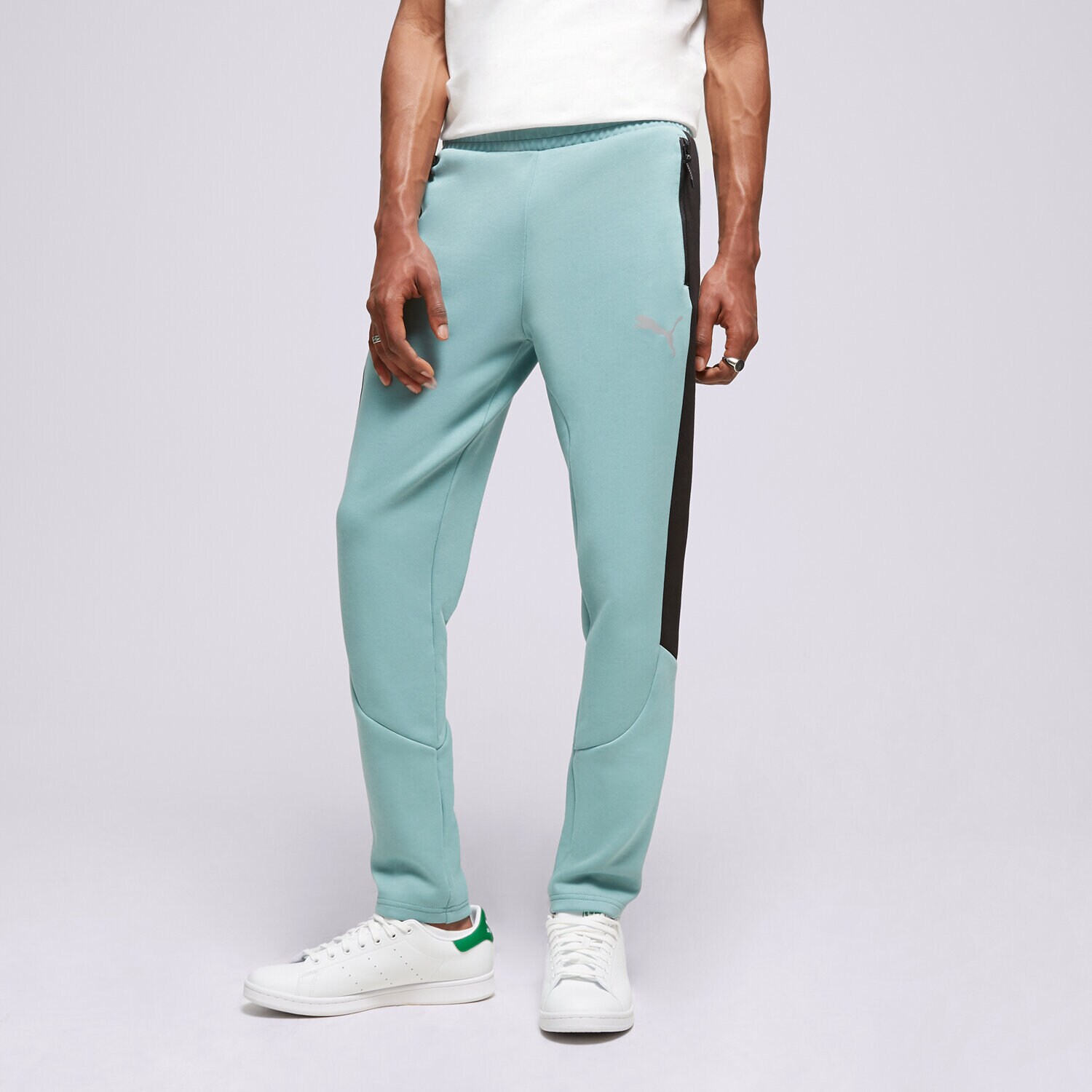 Spodnie sportowe męskie PUMA SPODNIE EVOSTRIPE PANTS 847404-MB SZARY