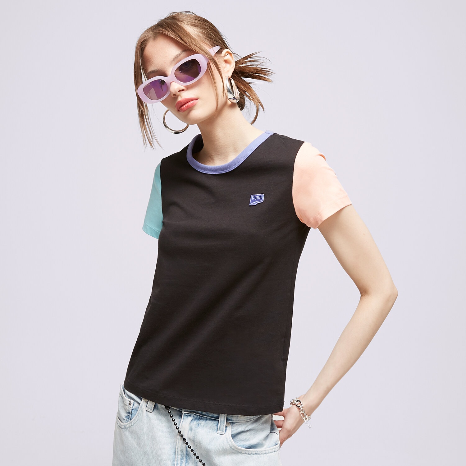 Koszulka, t-shirt damski PUMA T-SHIRT 599657 599657 01 CZARNY