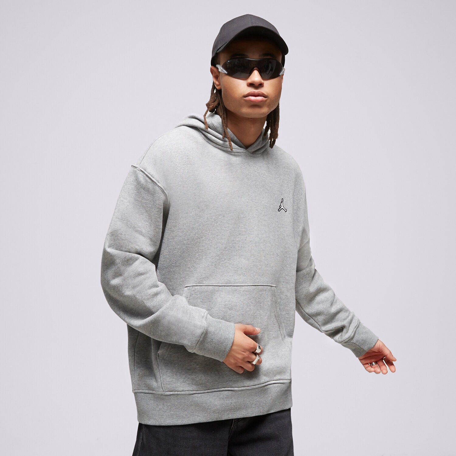 Bluza męska JORDAN BLUZA Z KAPTUREM M J ESS FLC PO DQ7466-091 SZARY