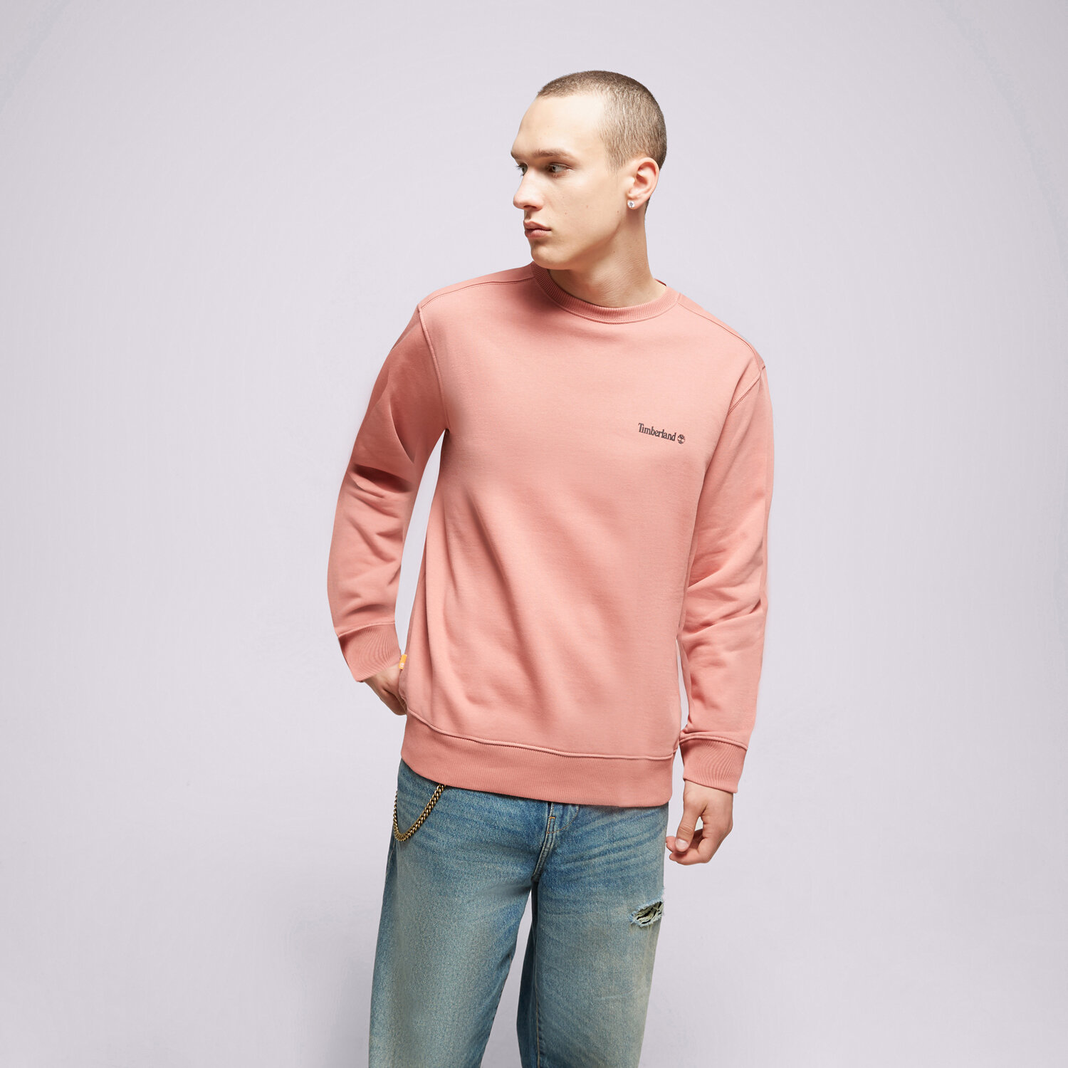 Bluza męska TIMBERLAND BLUZA SMALL LOGO PRINT TB0A5PDVDJ11 BORDOWY