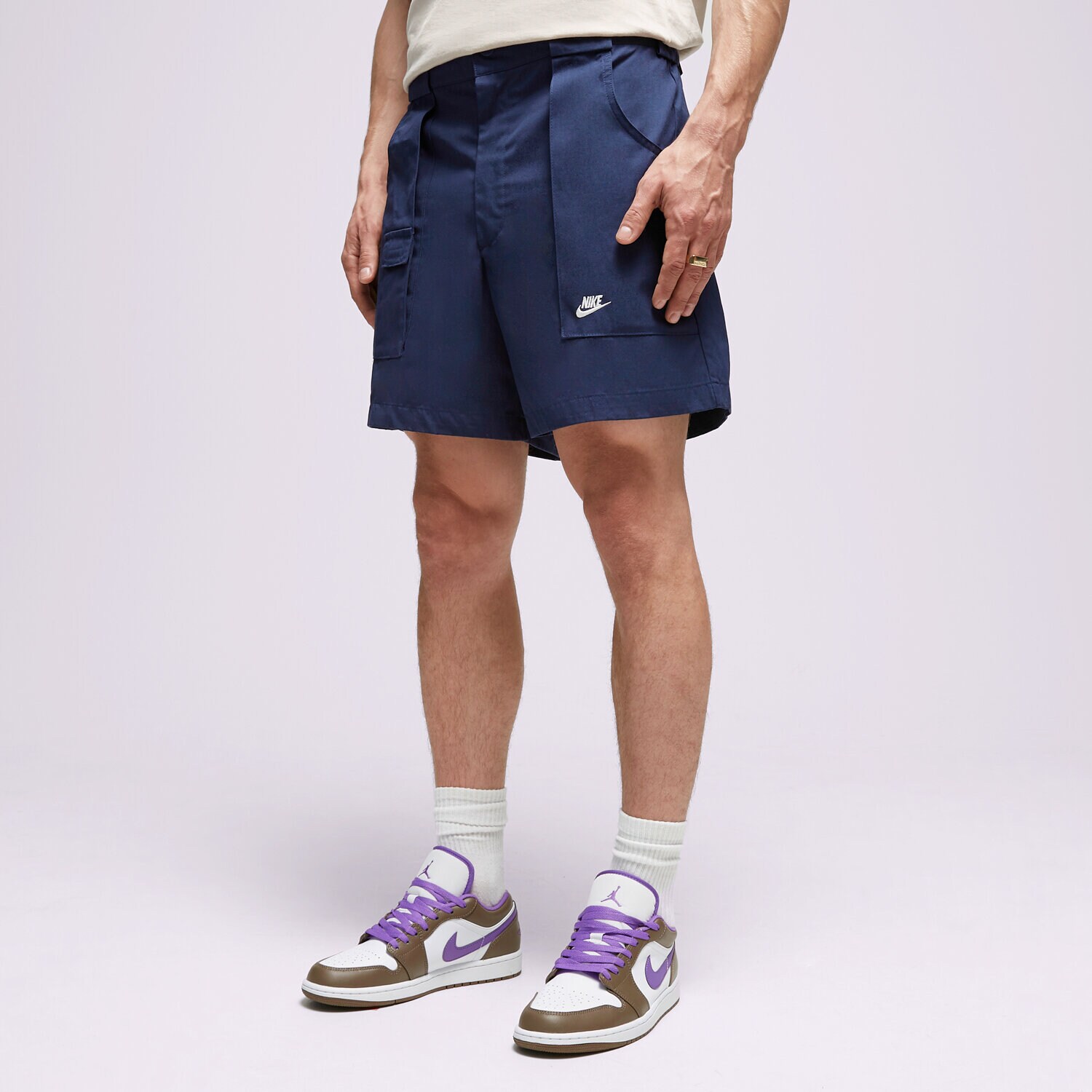 Krótkie spodenki, szorty męskie NIKE SZORTY DA0368 DA0368-410 GRANATOWY