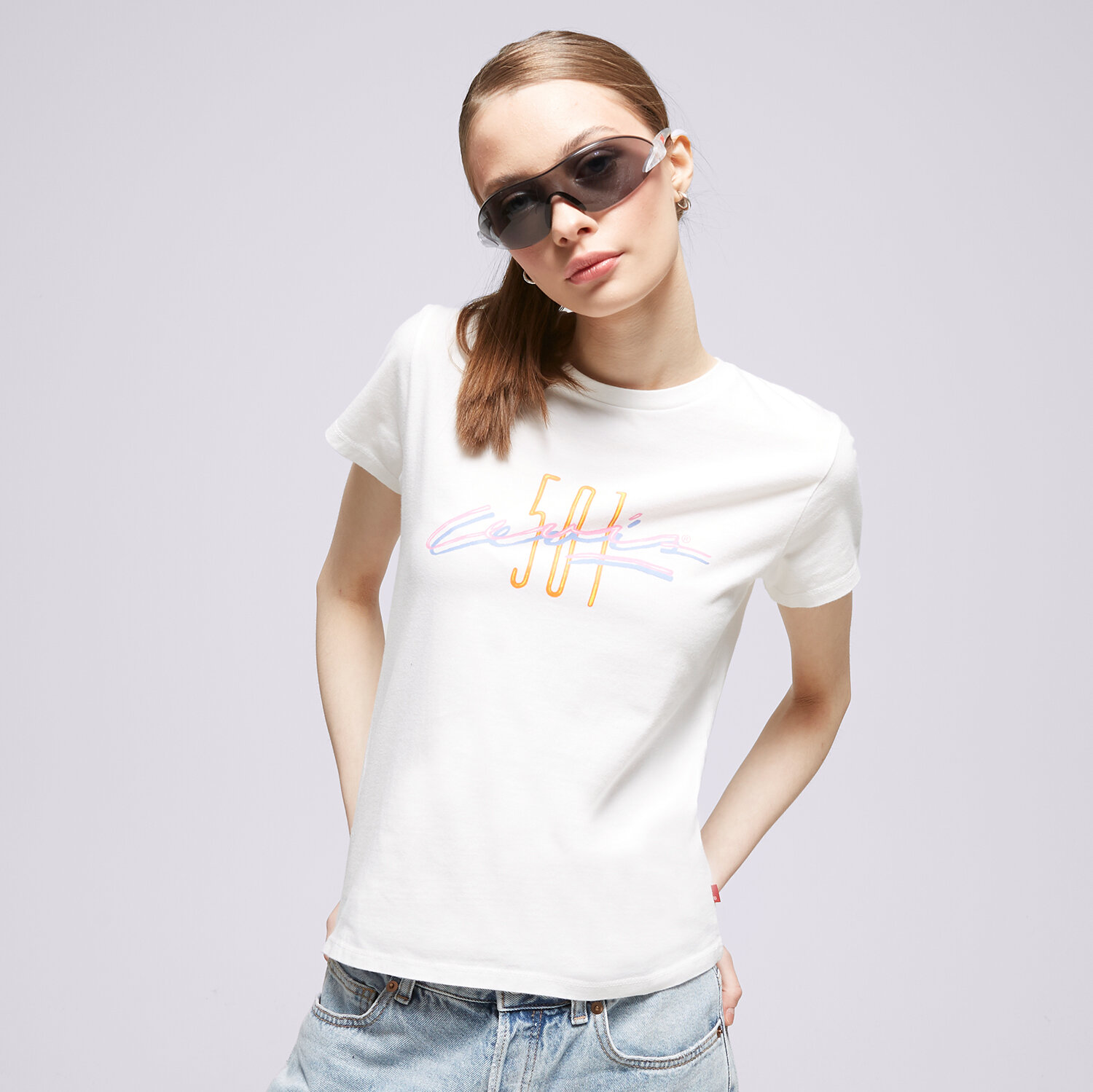 Koszulka, t-shirt damski LEVI'S T-SHIRT GRAPHIC AUTHENTIC 501 ANNIVERSARY A6126-0019 MULTICOLOR