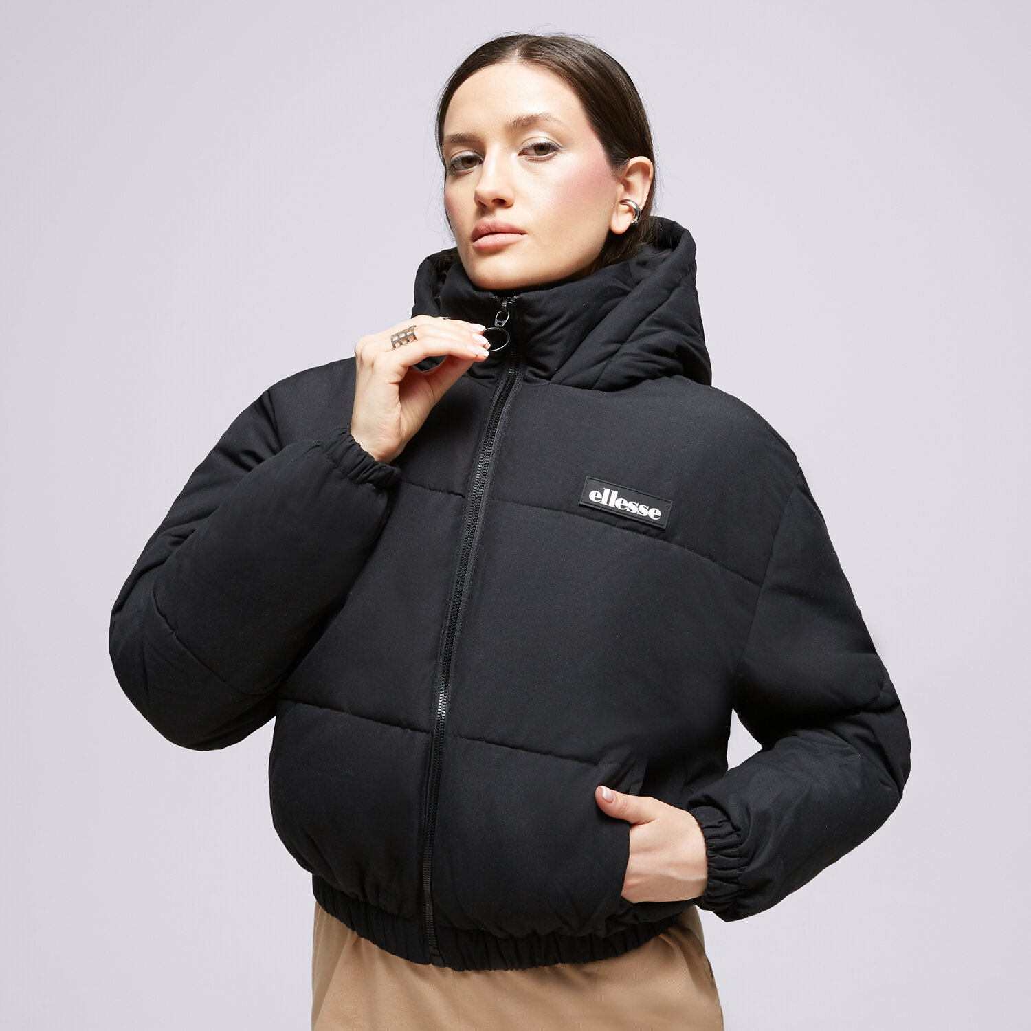 Kurtka zimowa damska ELLESSE KURTKA PUCHOWA PANCHO PADDED JACKET BLK SGQ16947011 CZARNY