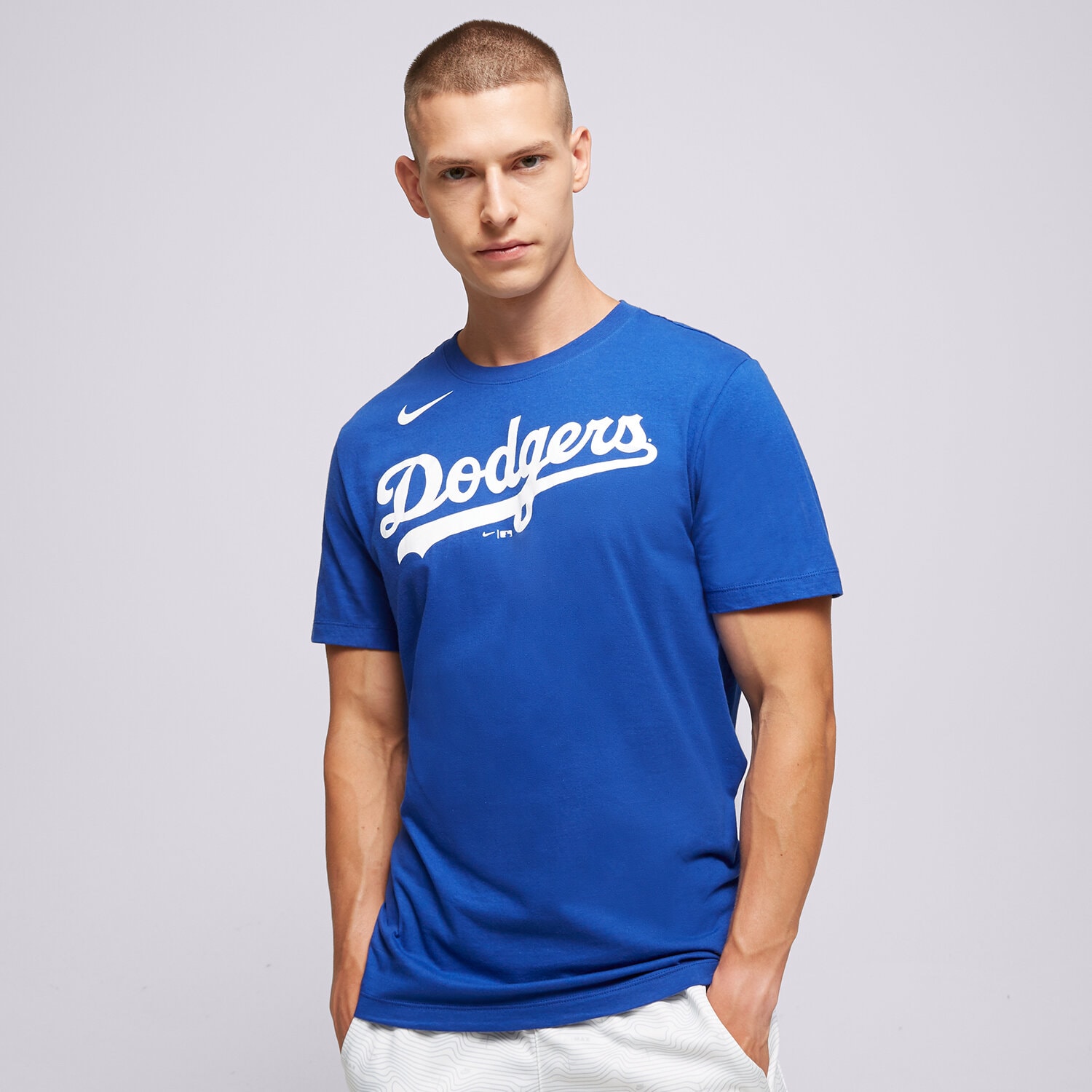 Koszulka, t-shirt sportowy męski NIKE T-SHIRT LOS ANGELES DODGERS MLB N199-4EW-LD-M3X NIEBIESKI
