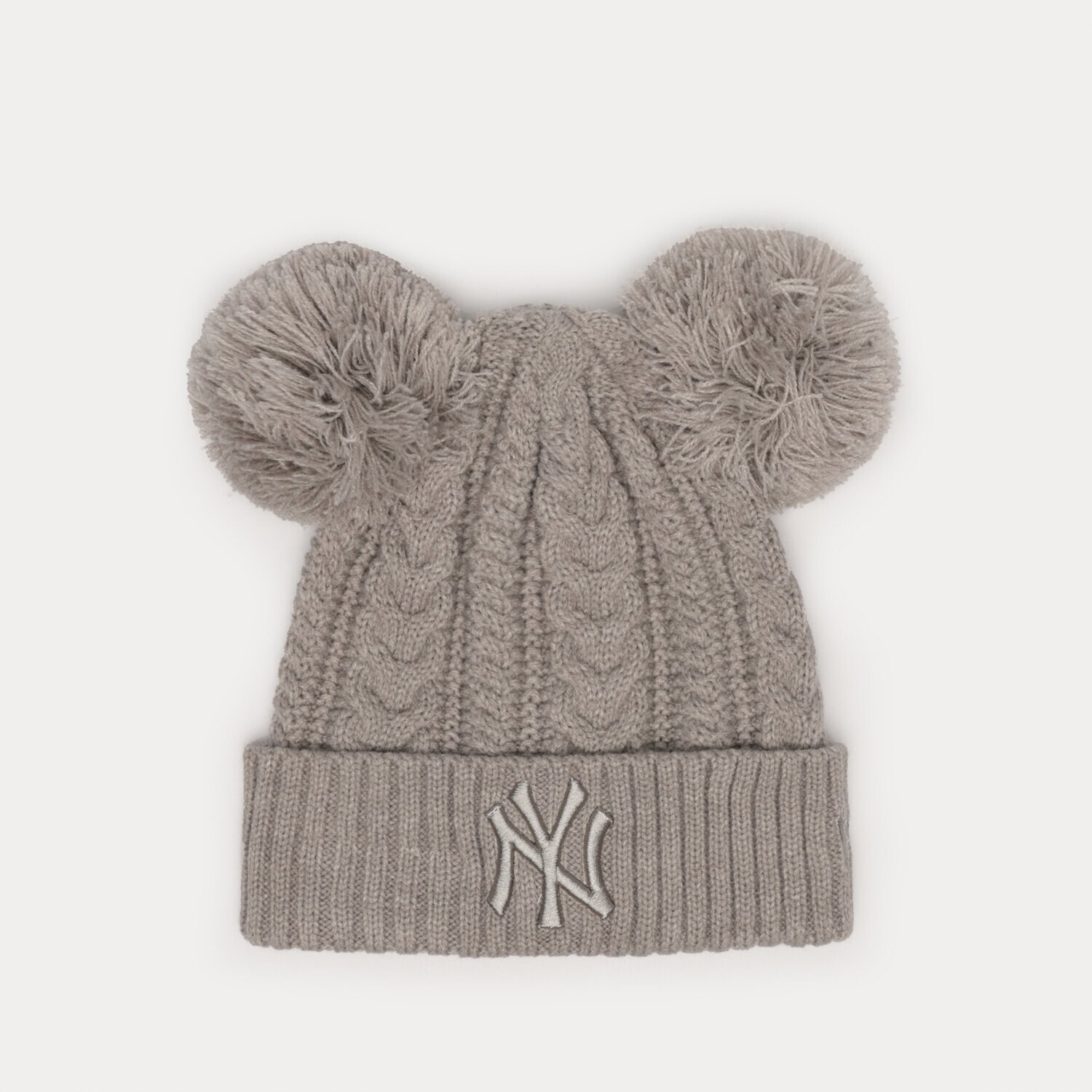 Czapka zimowa damska NEW ERA CZAPKA WMNS DOUBLE POM NYY HGR NEW YORK YANKEES HGR 60284834 SZARY