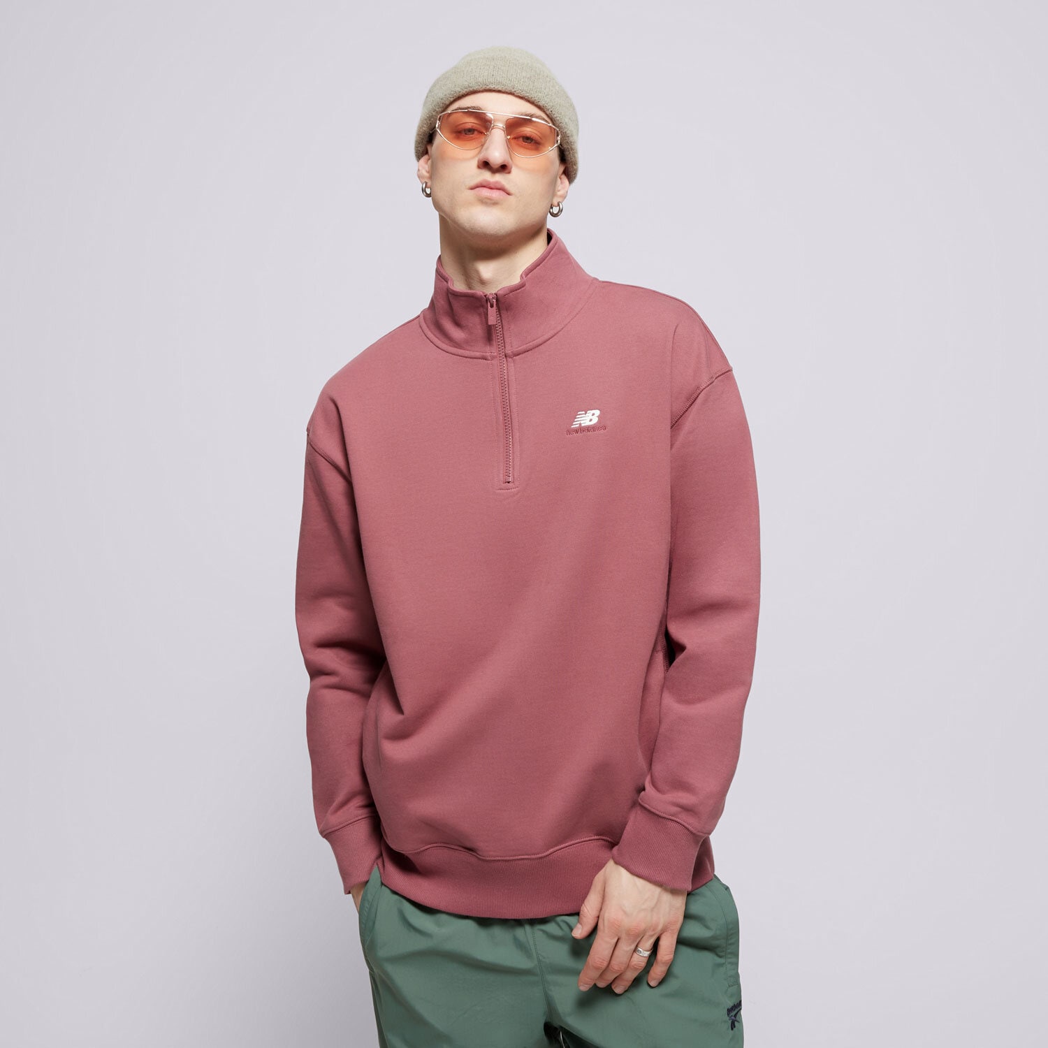 Bluza męska NEW BALANCE BLUZA ATHLETICS REMASTERED FRENCH MT31501WAD BORDOWY
