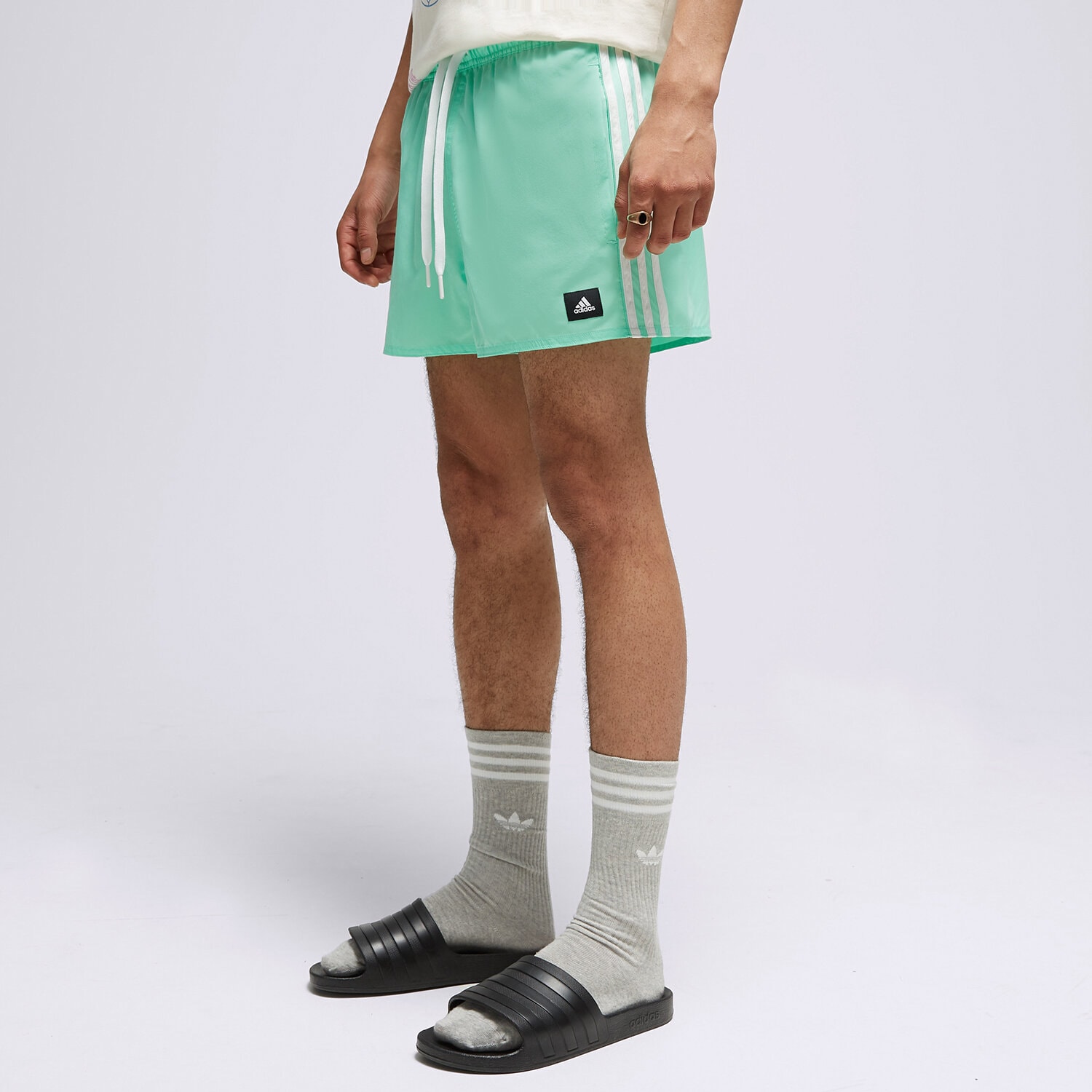 Krótkie spodenki, szorty męskie ADIDAS SZORTY 3S CLX SH VSL HT4370 ZIELONY