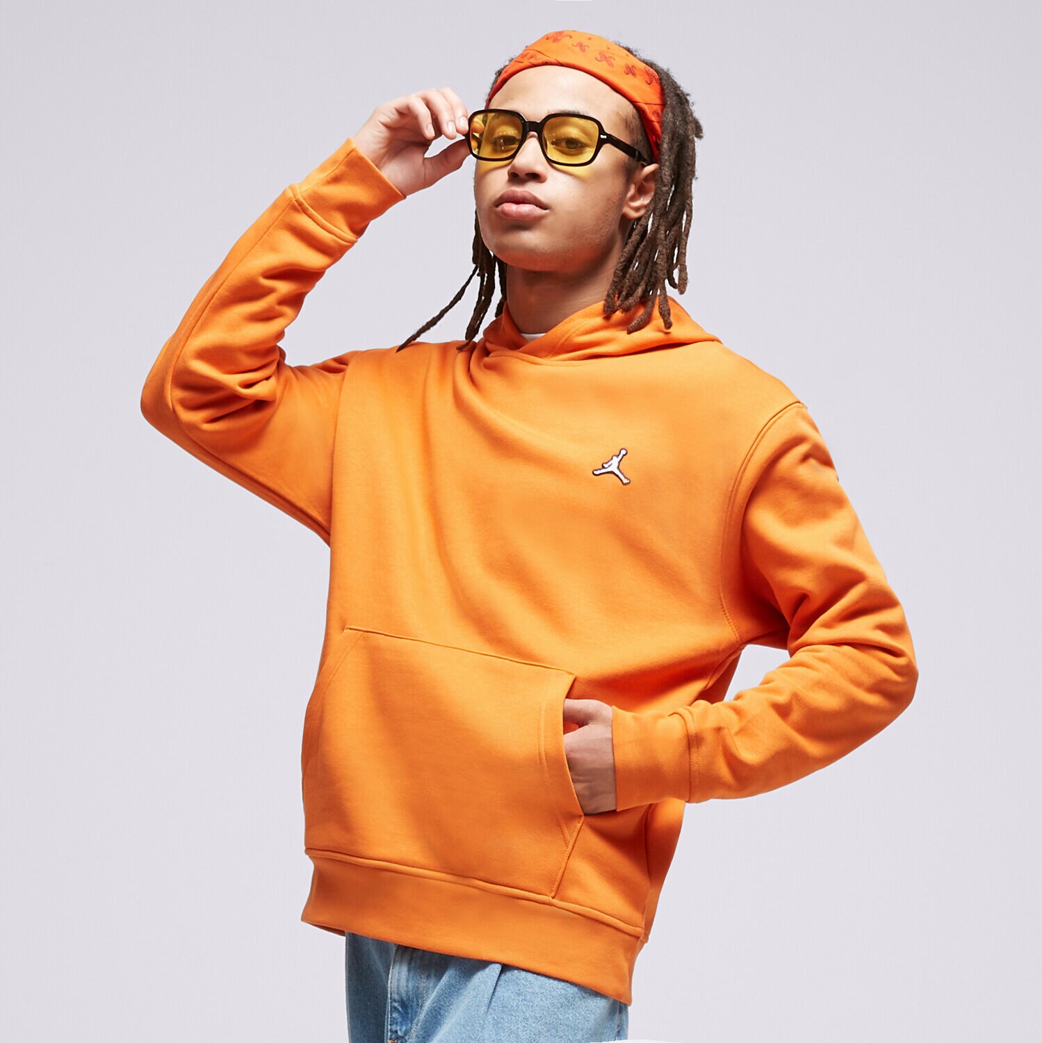 Bluza męska JORDAN BLUZA Z KAPTUREM M J ESS FLC PO DQ7466-847 POMARAŃCZOWY