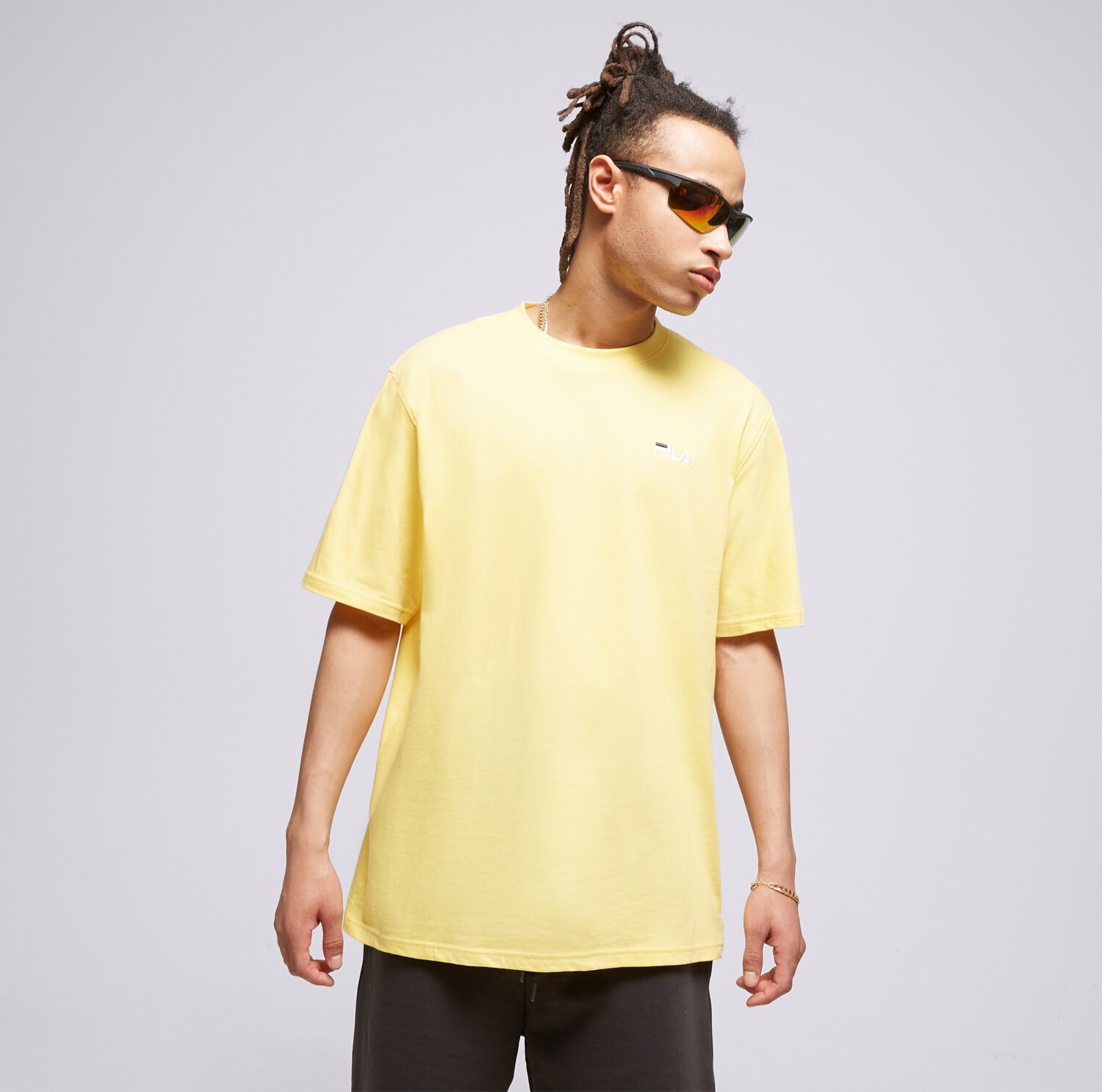 Koszulka, t-shirt sportowy męski FILA T-SHIRT DRINGO SS23SPM229507 ŻÓŁTY