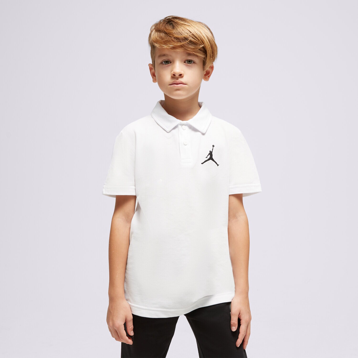 Koszulka, t-shirt dla dzieci JORDAN T-SHIRT POLO JDB JUMPMAN POLO BOY 95C217-001 BIAŁY