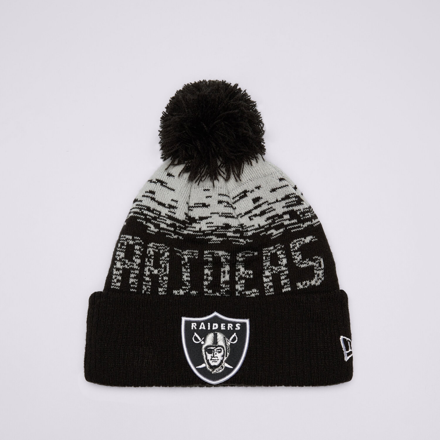 Czapka zimowa męska NEW ERA NFL LAS VEGAS RAIDERS POM BEANIE HAT OAKLAND RAIDERS 12122720 CZARNY
