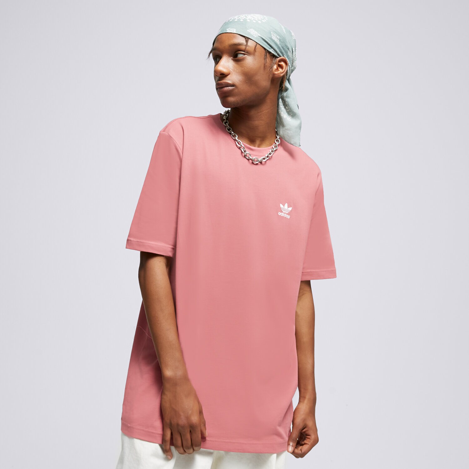 Koszulka, t-shirt sportowy męski ADIDAS T-SHIRT ESSENTIAL TEE IA4875 FIOLETOWY