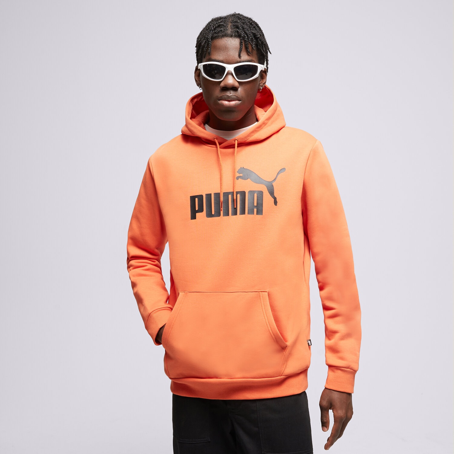 Bluza męska PUMA BLUZA Z KAPTUREM ESS BIG LOGO HOODIE FL (S) 58668794 POMARAŃCZOWY