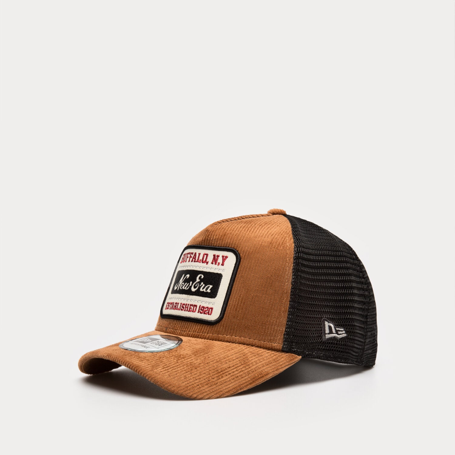 Czapka z daszkiem męska NEW ERA CZAPKA CORD TRUCKER NEWERA BRW NONE 60364187 BRĄZOWY