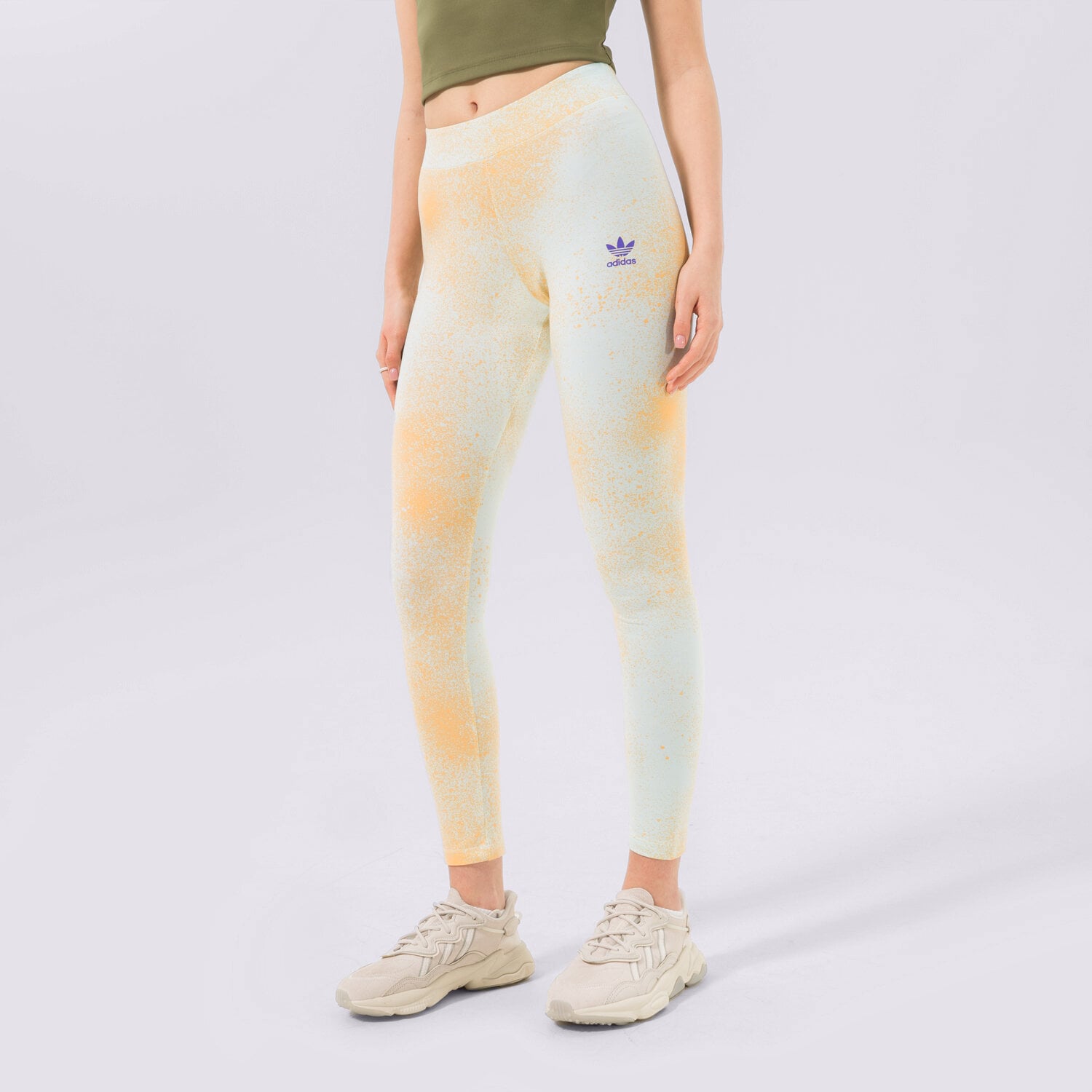 Spodnie sportowe damskie ADIDAS LEGGINGS 7/8 LEGGINGS HL6618 MULTICOLOR