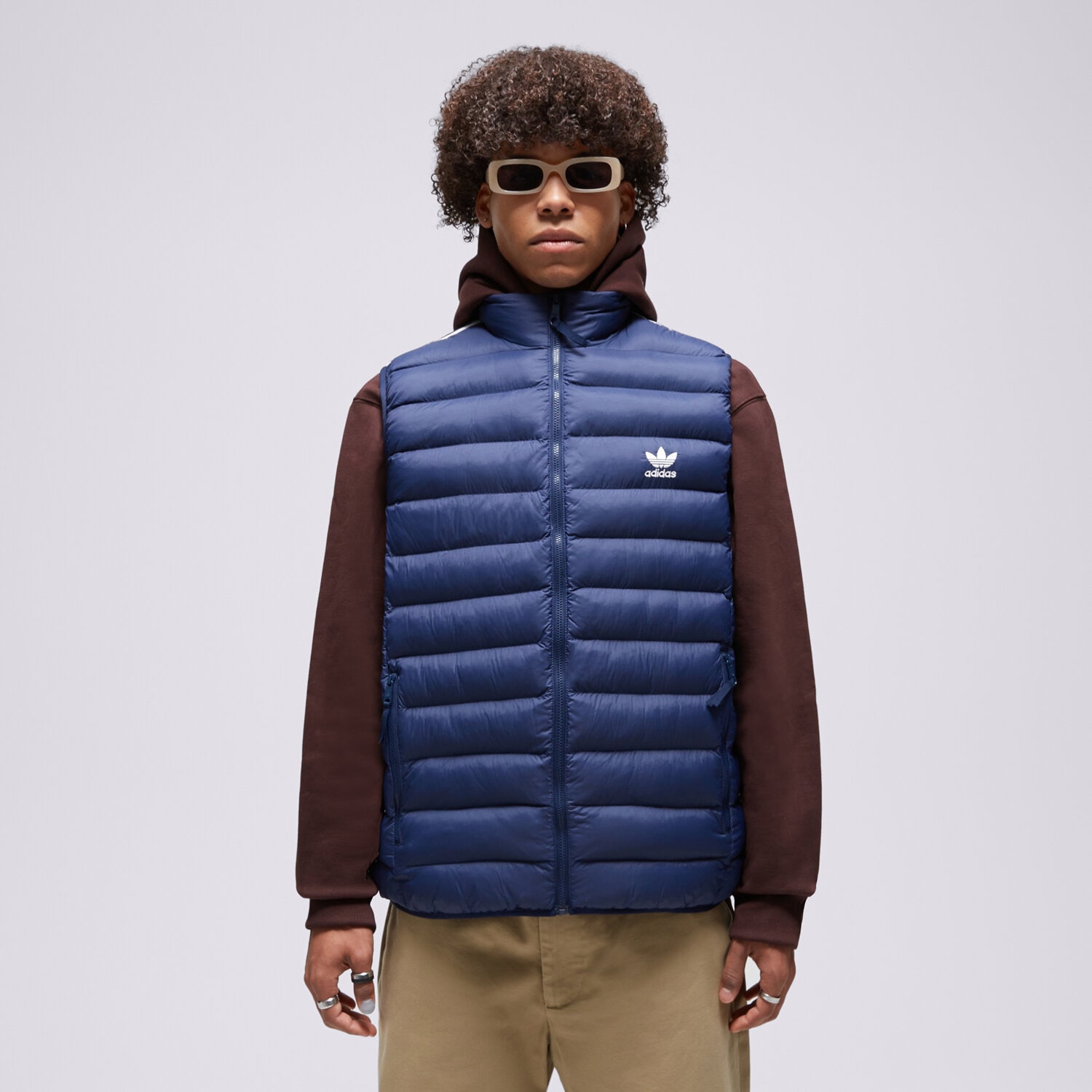 Bezrękawniki męskie sportowe ADIDAS BEZRĘKAWNIK PADDED VEST IL2577 GRANATOWY