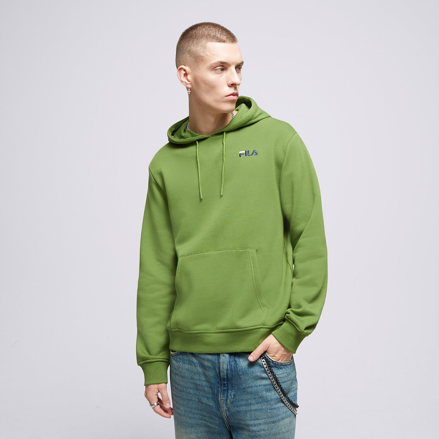 Bluza męska FILA BLUZA Z KAPTUREM RENDER  FW23SPM198568 ZIELONY
