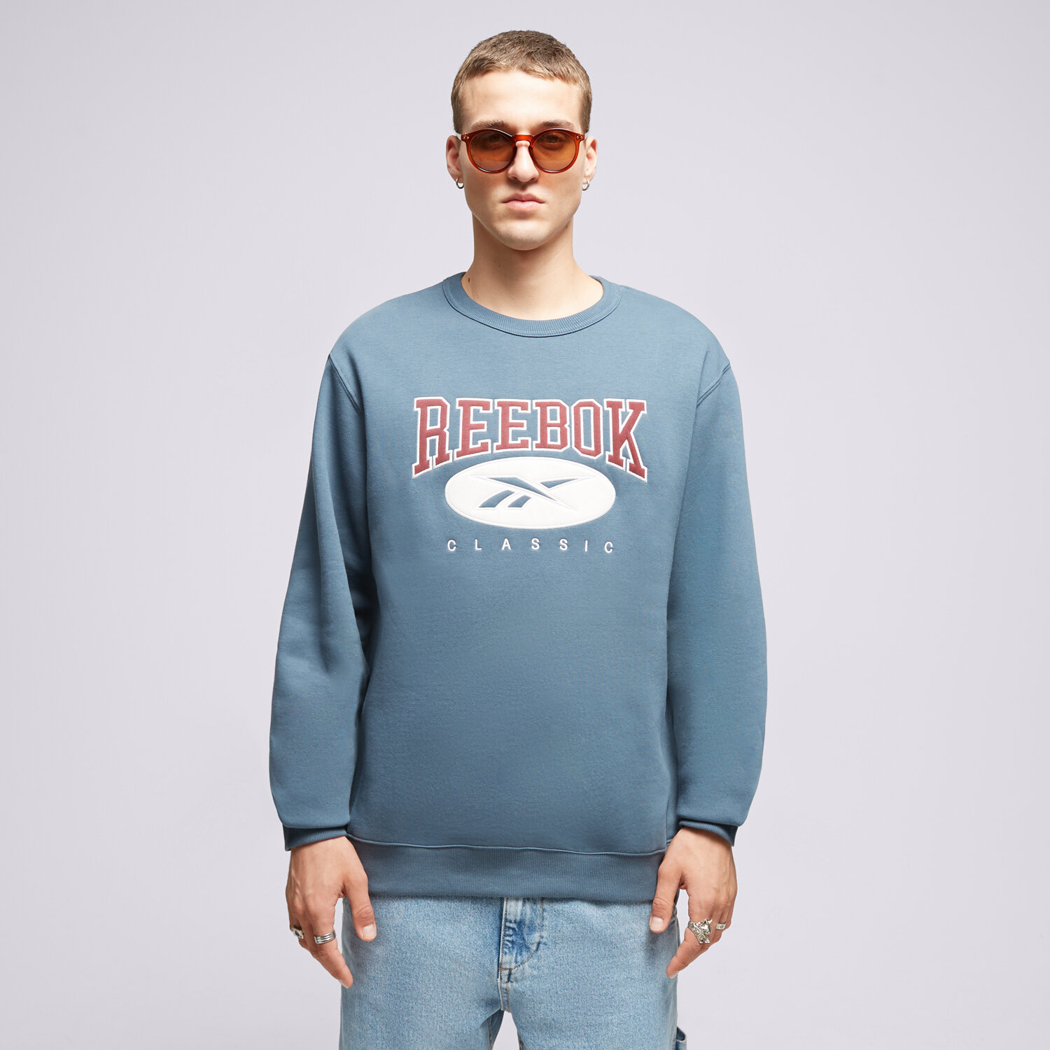Bluza męska REEBOK BLUZA CL AE CREW 100036882 GRANATOWY