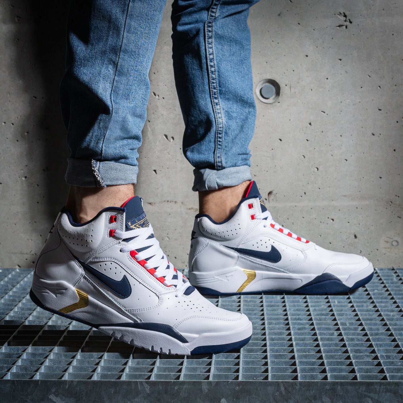 NIKE AIR FLIGHT LITE MID DJ2518102 kolor BIAŁY Męskie Sneakersy Buty w Sklep Sizeer