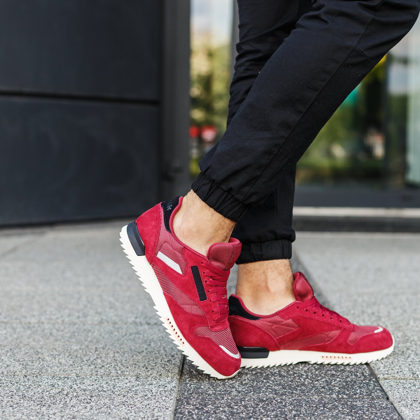 REEBOK CL LEATHER RIPPLE SN BS9791 kolor bordowy Męskie Sneakersy