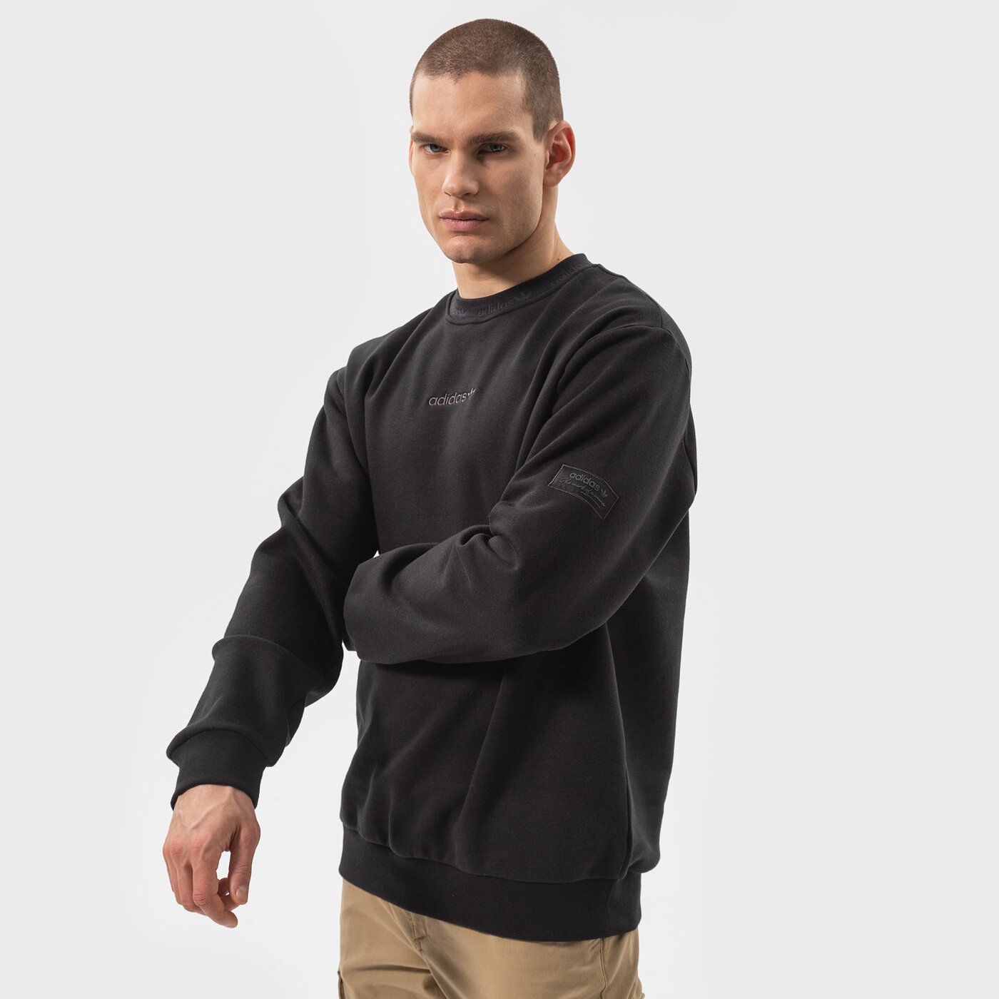 adidas hoodie trefoil linear label sweatshirt