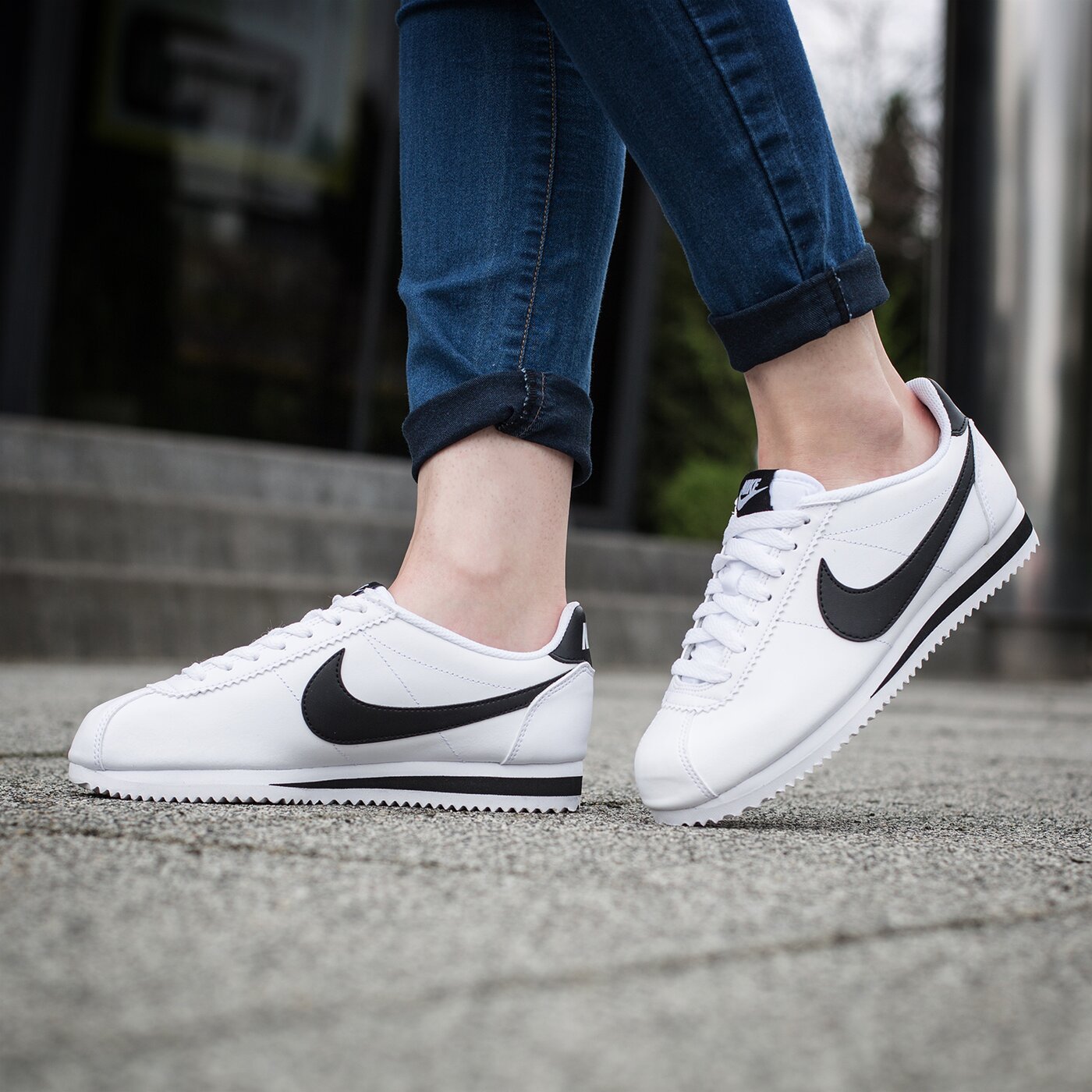 Nike Wmns Classic Cortez Leather 807471 101 Kolor BiaŁy Damskie