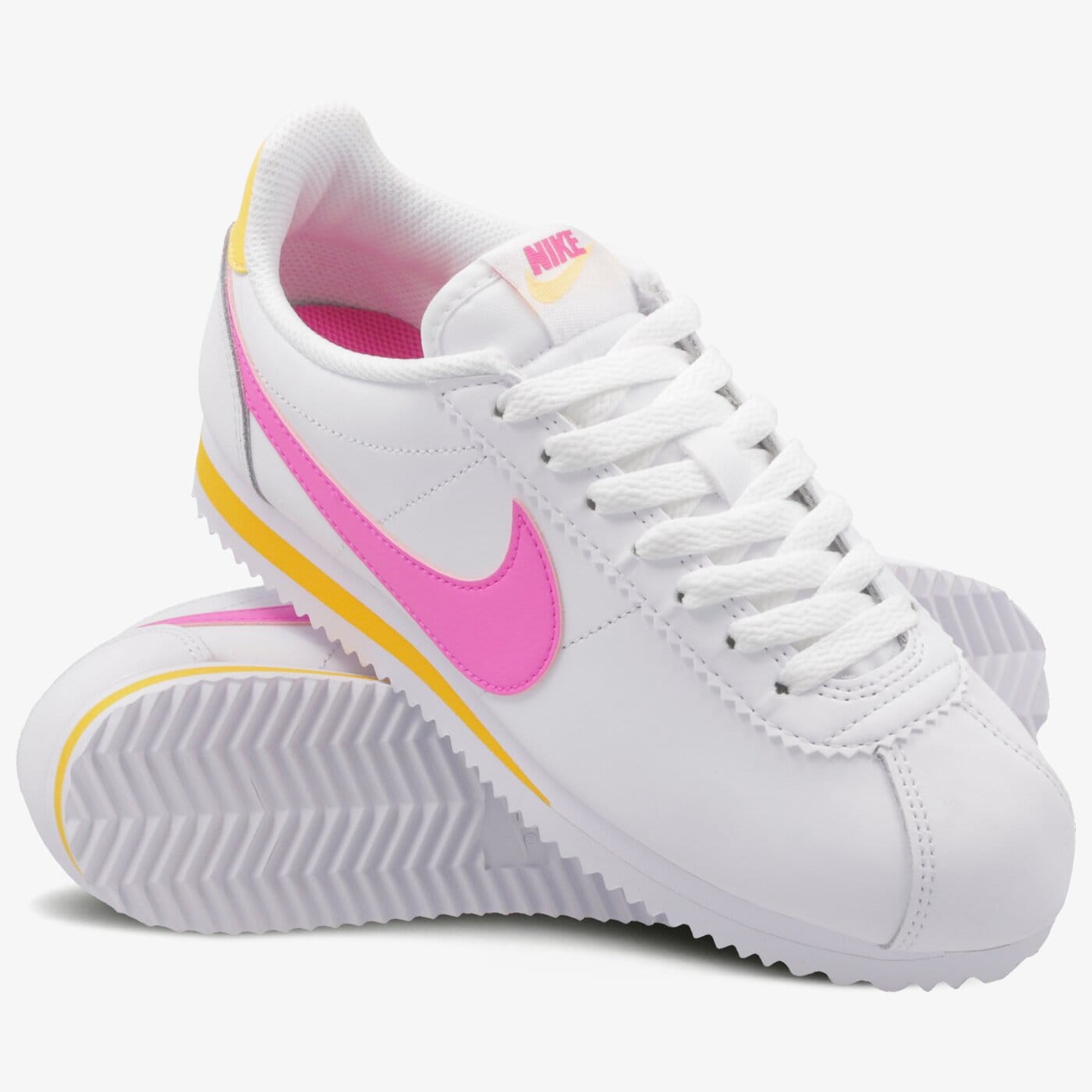 Nike Womens Nike Classic Cortez Leather Shoe 807471 112 Kolor BiaŁy