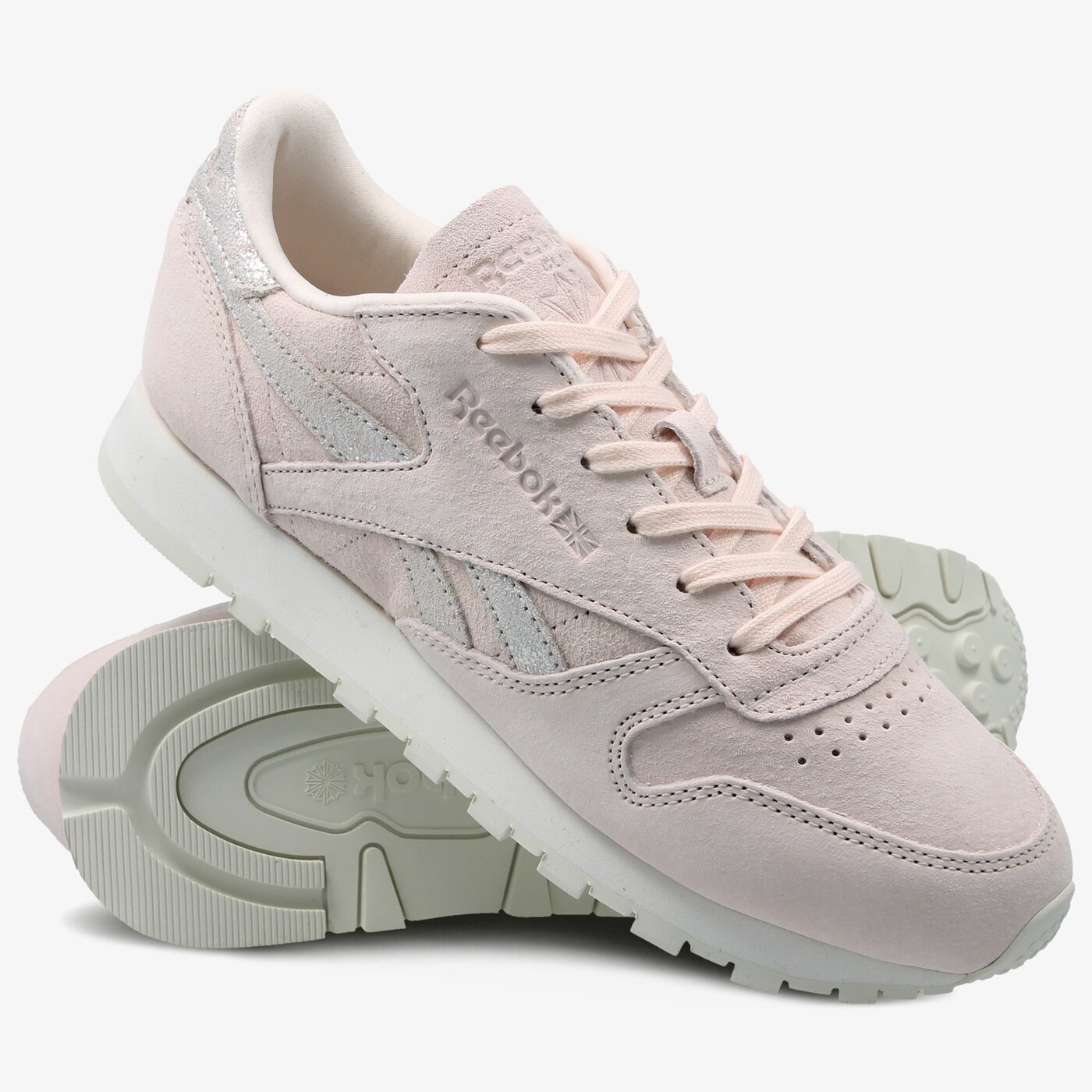 REEBOK CL LTHR SHIMMER PALE PINK MATTE BS9865 | kolor różowy Reebok CL LTHR SHIMMER BS9865 Sklep internetowy z