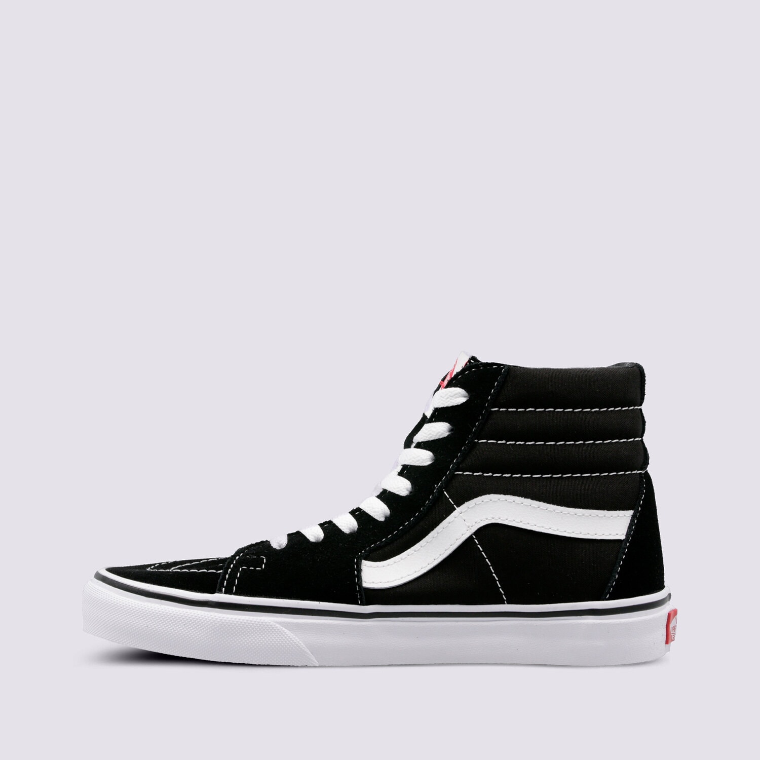 Trampki Vans SK8 HI damskie czarno białe wysokie skórzane za