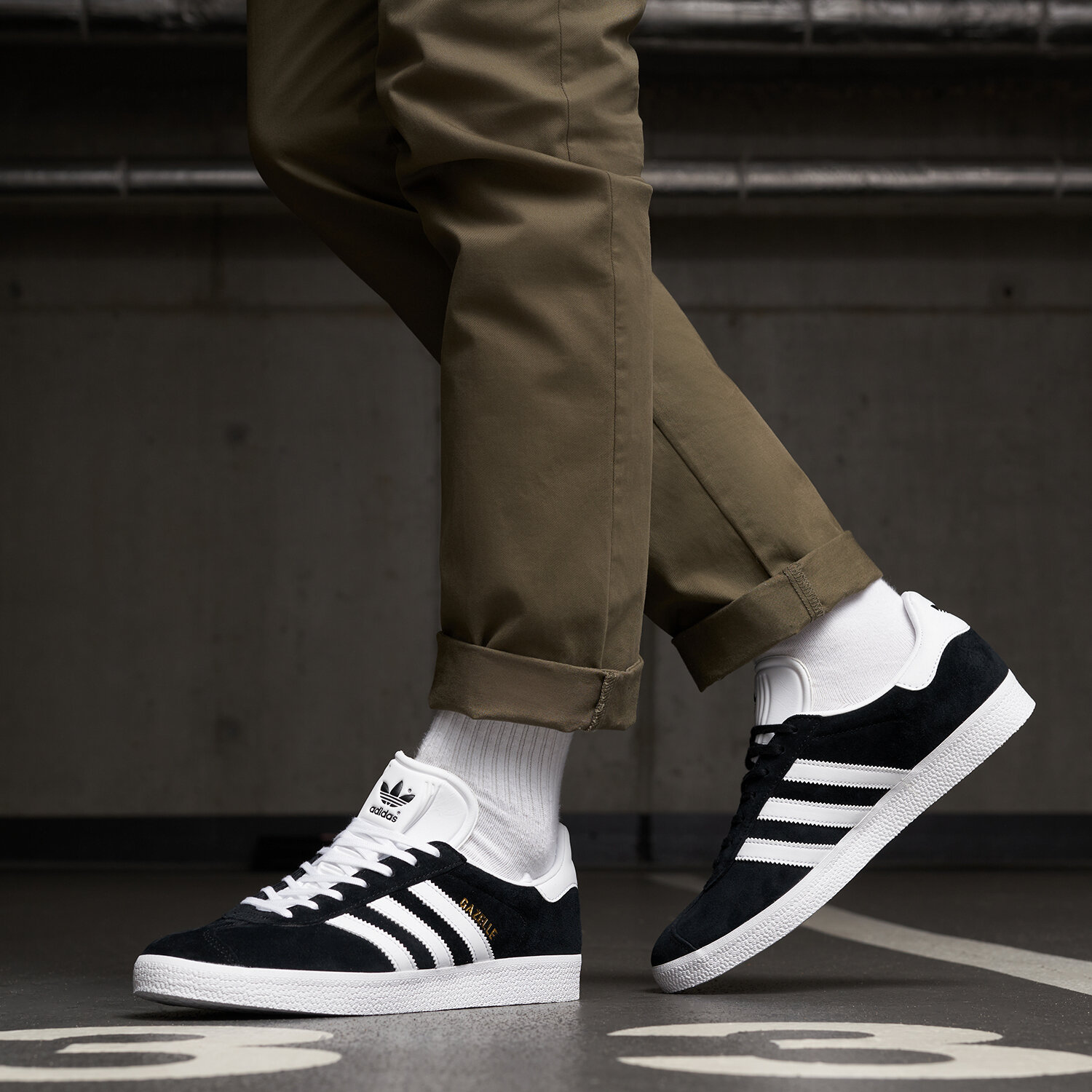 Sneakersy adidas gazelle mskie czarno-biae skrzane - BB5476  Sklep  Sizeer
