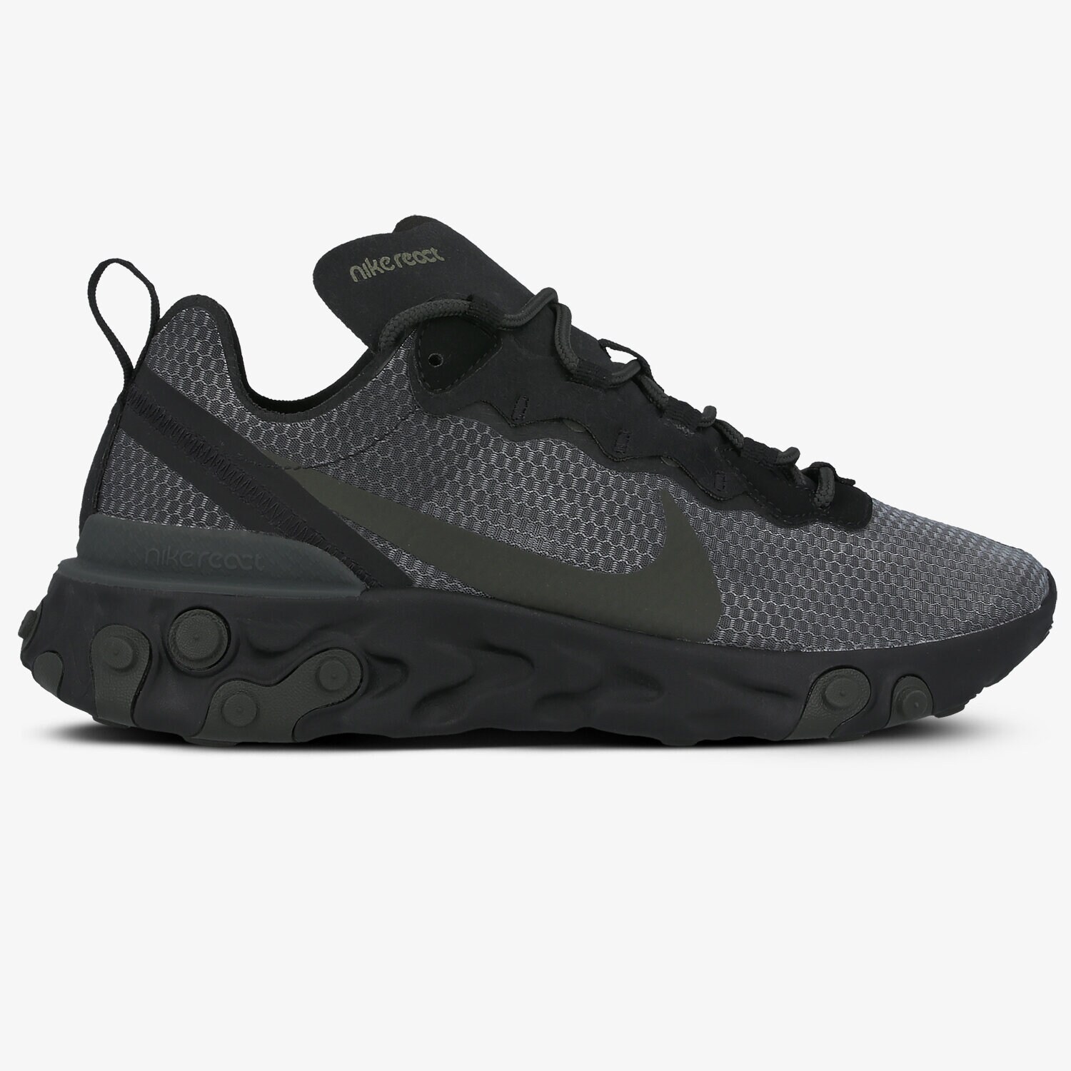 NIKE REACT ELEMENT 55 BQ6166-010 CZARNY | Męskie Sneakersy w