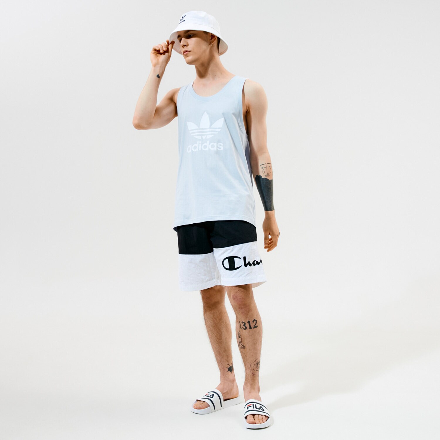 ADIDAS TANK TREFOIL TANK GN3488 NIEBIESKI Męskie Koszulki w Sizeer