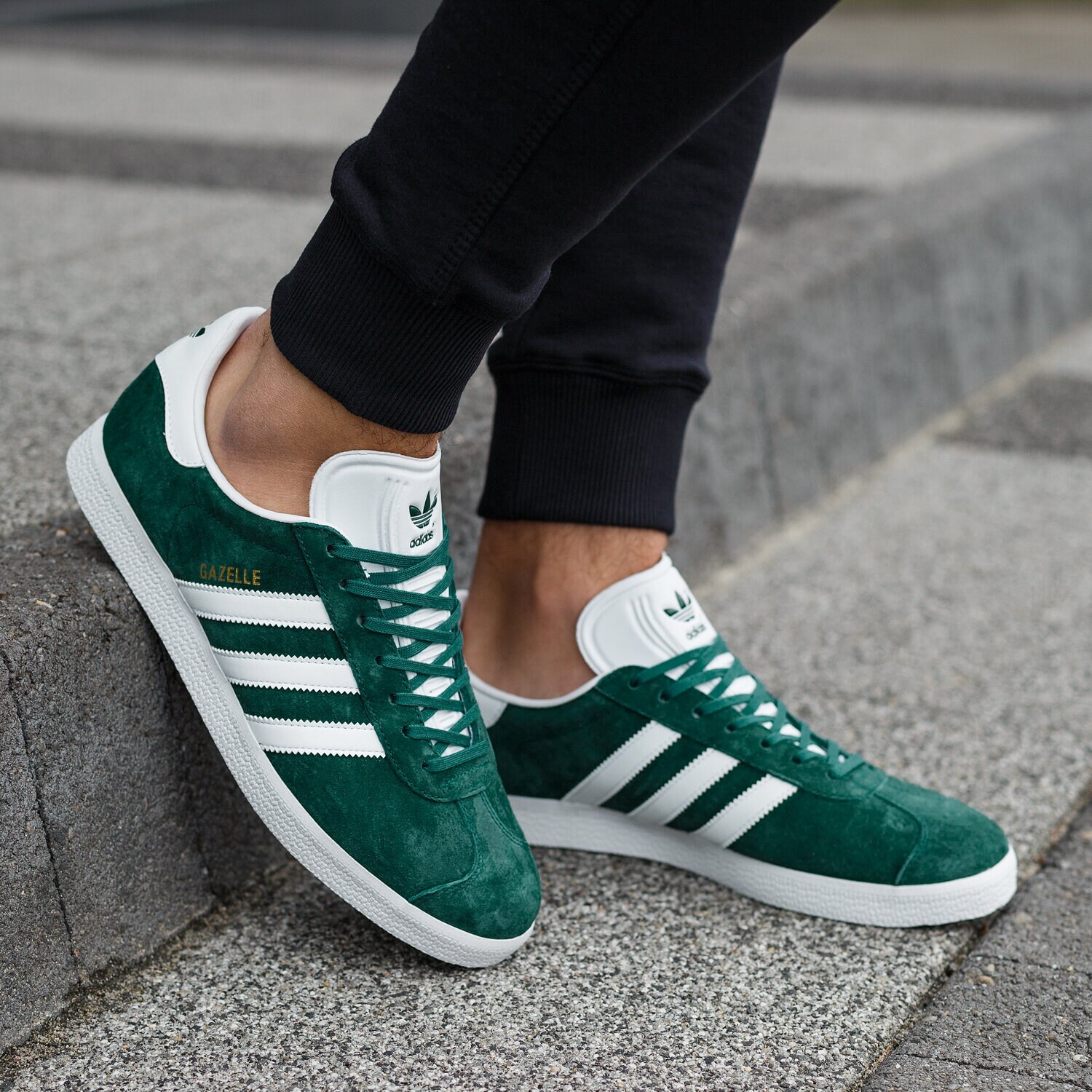 adidas gazelle silver green womens Men's adidas Originals Gazelle Black BB5476 main image 1
