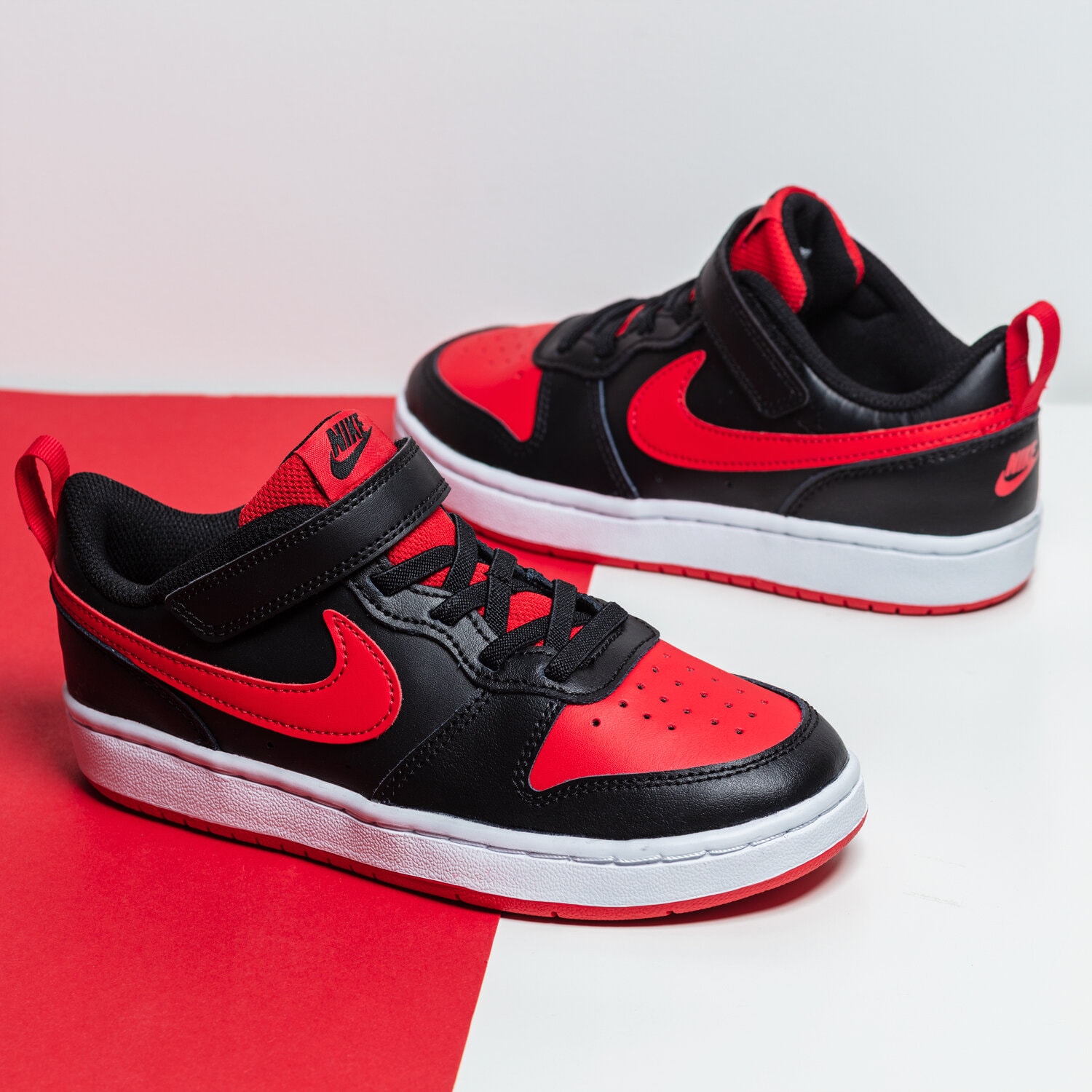 スニーカー NIKE Court Borough Low2 Black-Red Nike Court Borough Low 2 BQ5448-007 38,5 (194495037228