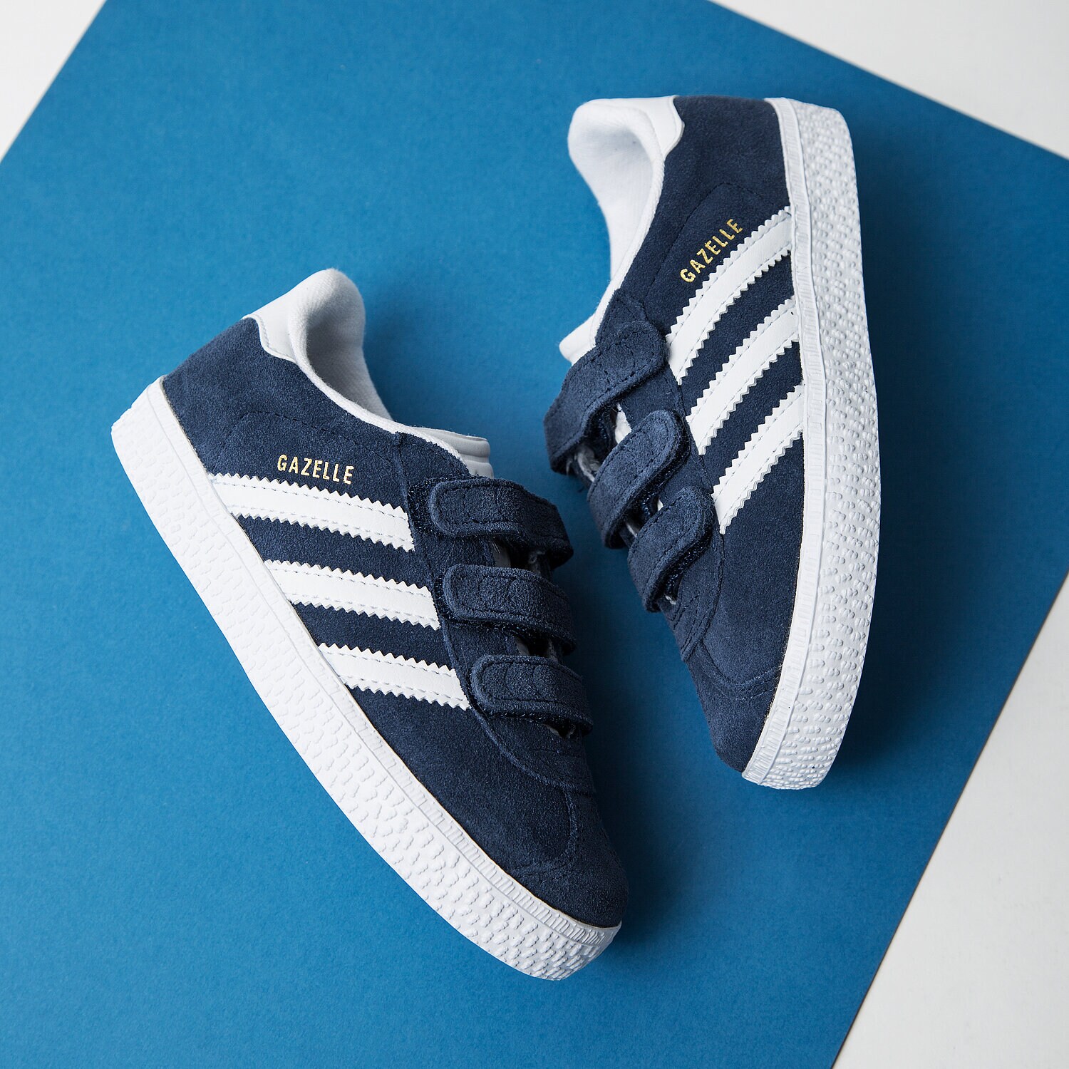adidas gazelle silver green womens adidas Gazelle CF I Kids CQ3138 // NAVY – Sweet & Tender Casual Clothing main image 0