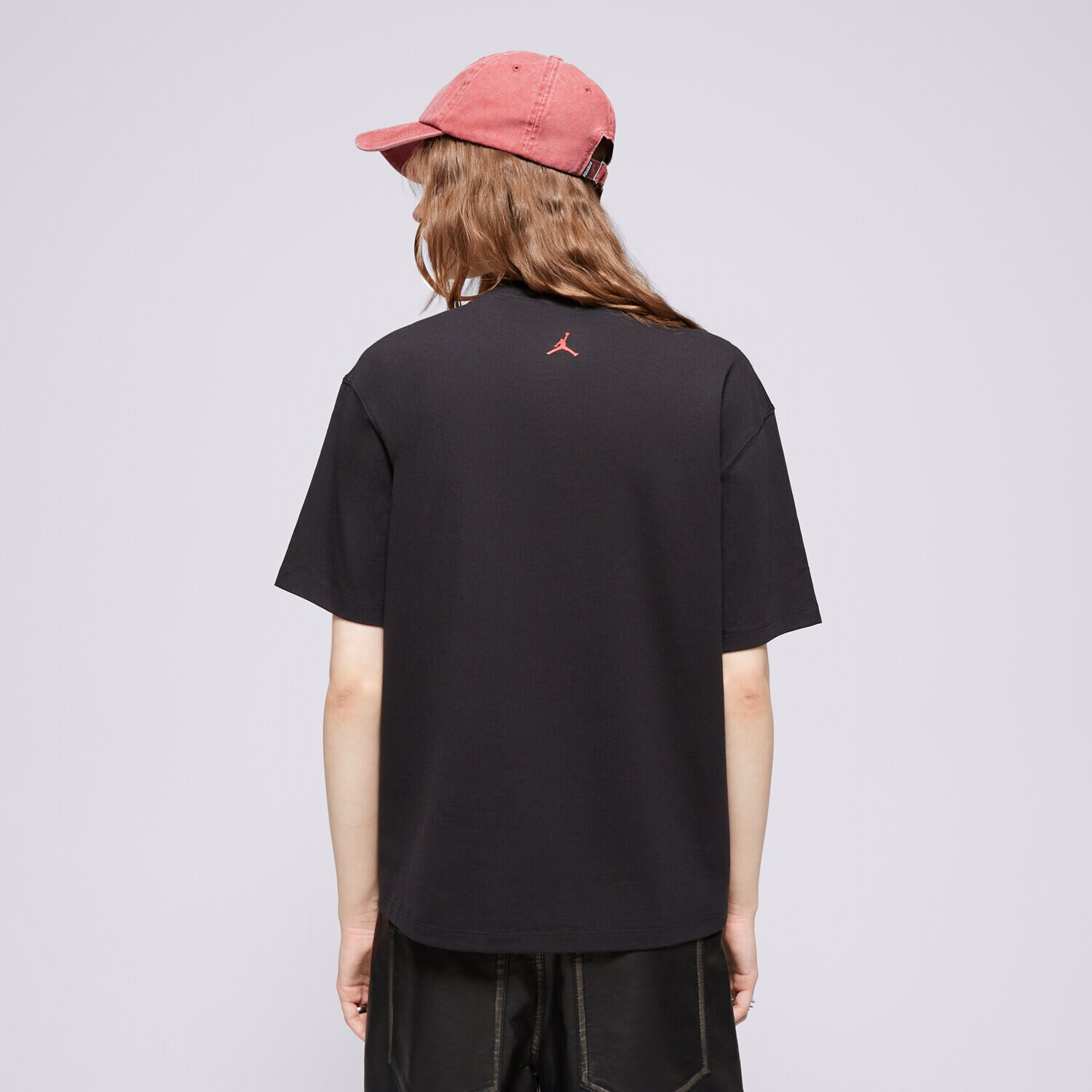 Tシャツ・カットソー ^LEATHERY^ Drag on overfit short sleeve t-shirt BLACK LRTS42 JORDAN T SHIRT W J GF SS VRB FD7202-010 CZARNY | Damskie
