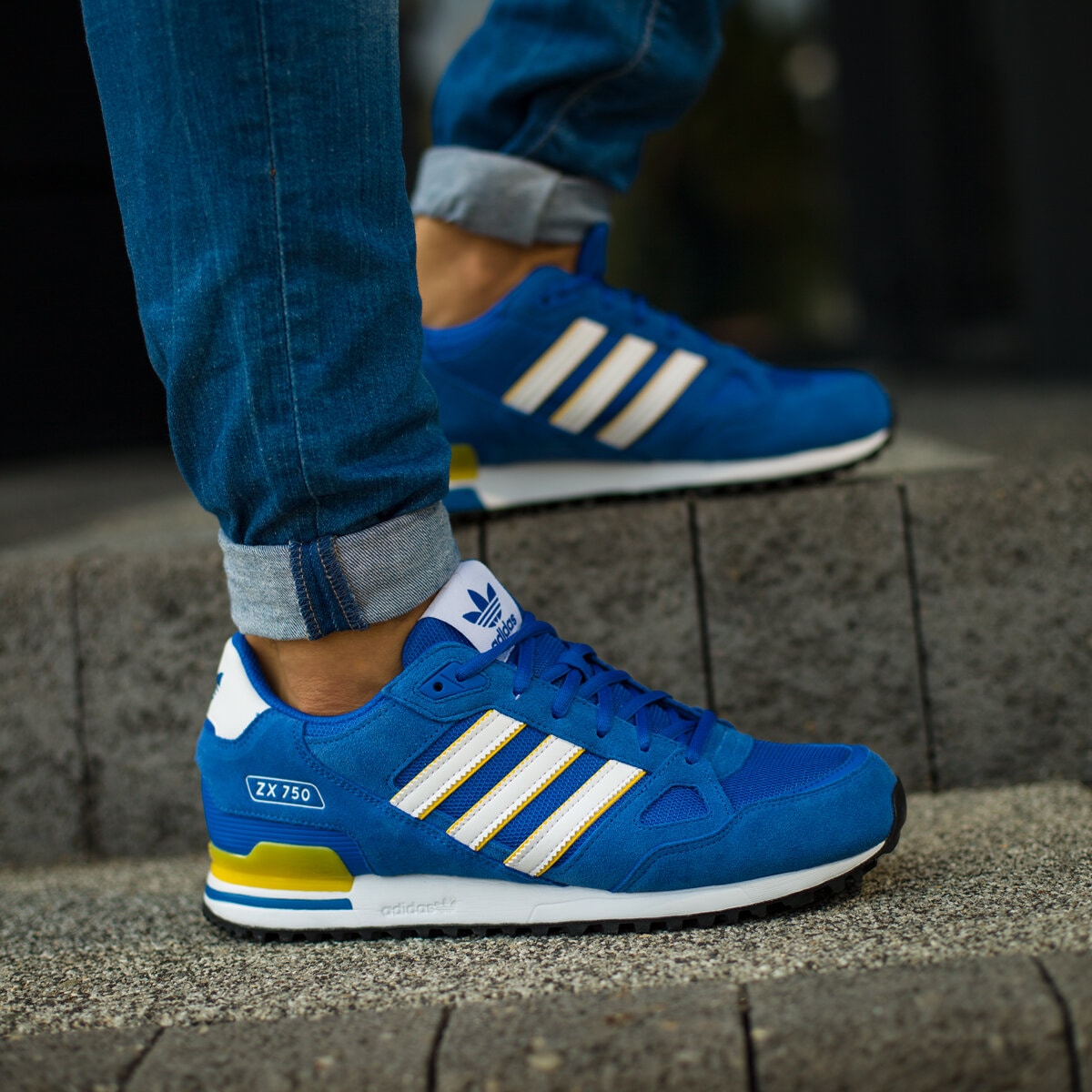 ブルーe ADIDAS ZX 750 BY9272 NIEBIESKI | Męskie Sneakersy w Sizeer