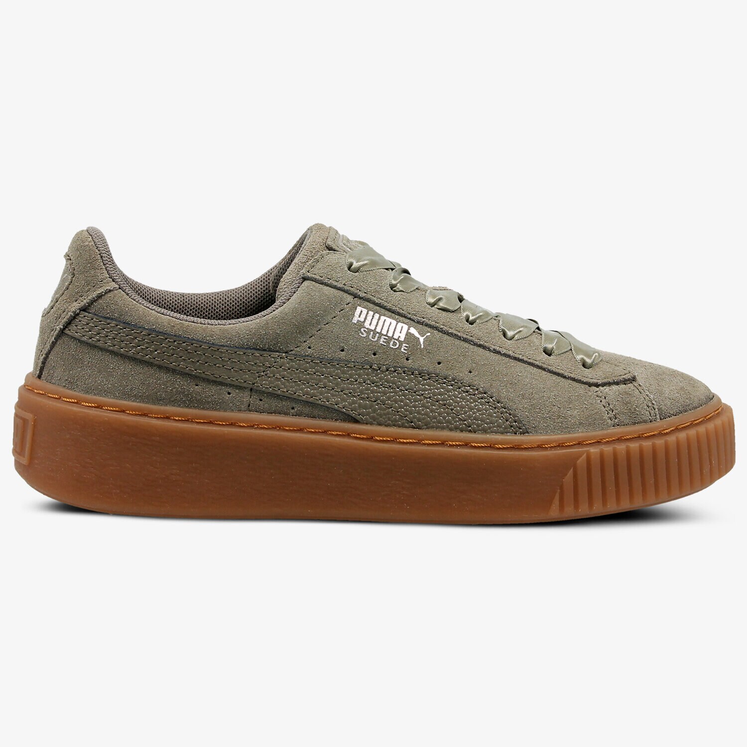 PUMA SUEDE PLATFORM BUBBLE WN'S 36643903 KHAKI | Damskie Sneakersy w Sizeer