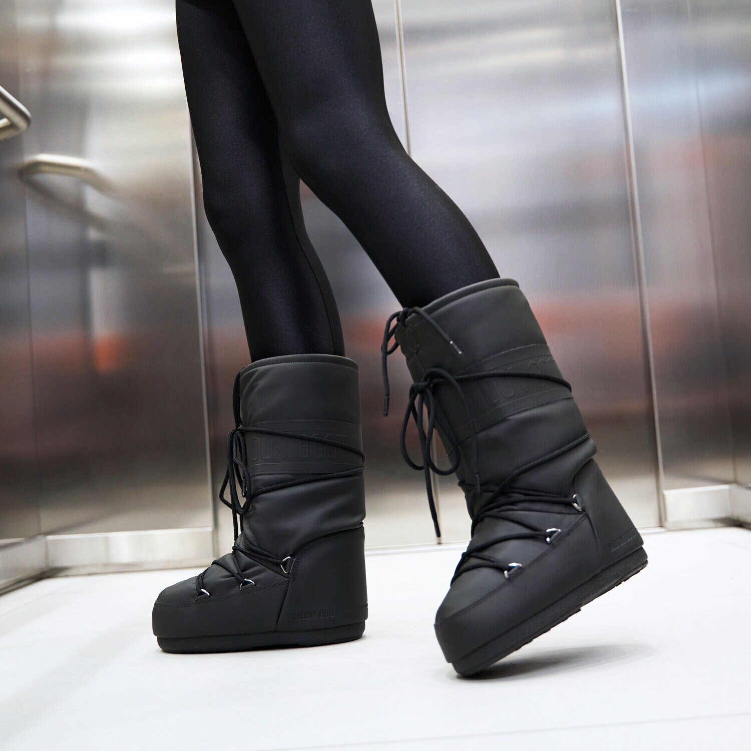 MOON BOOT ICON RUBBER 14027600001 CZARNY | Damskie Buty
